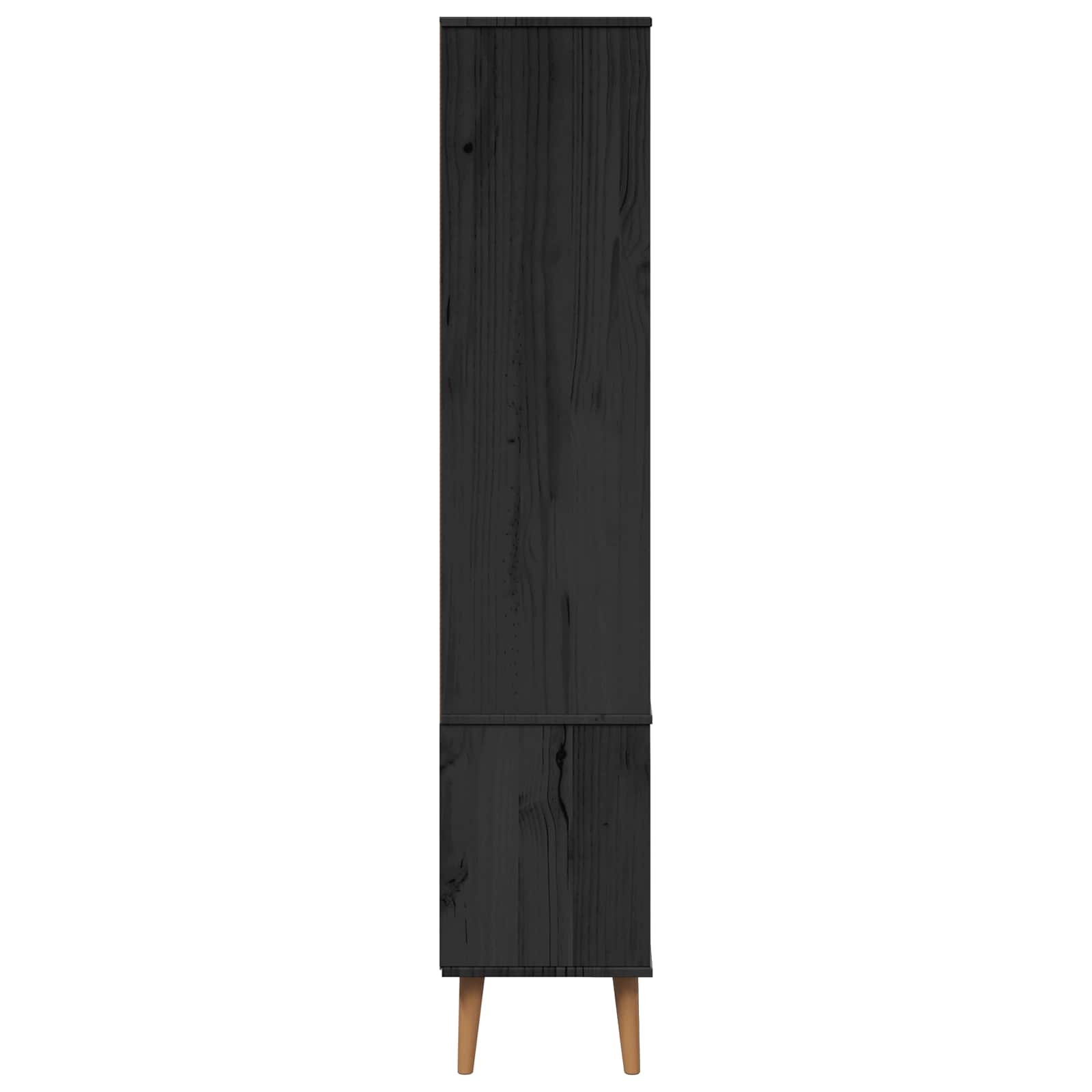 Stiklinis vitrininis kabinetas Juodas 90 x 35 x 175 cm