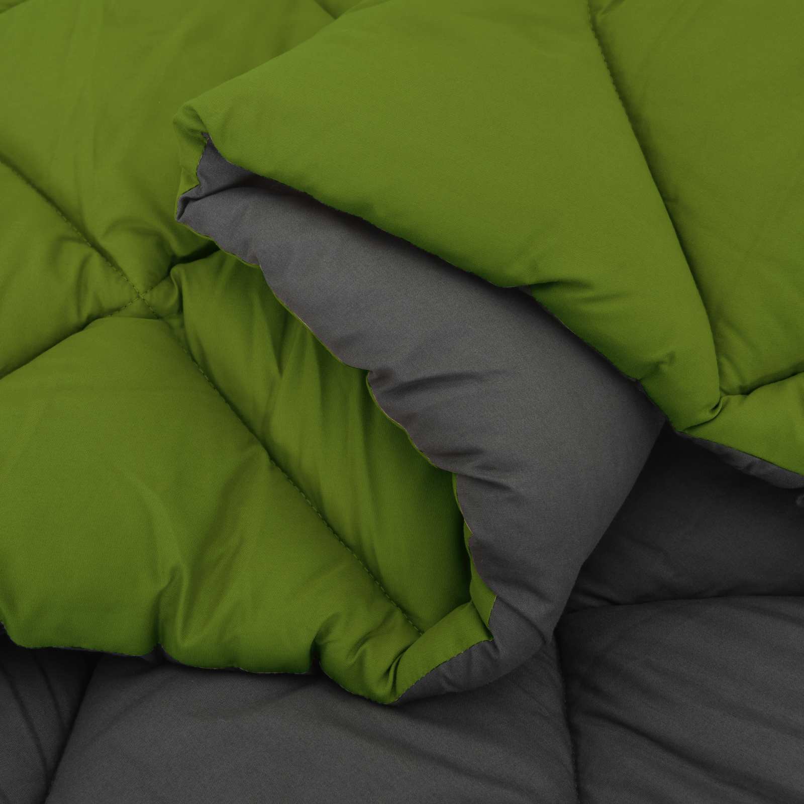 Summer Duvet Green and Anthracite 200 x 135 cm Microfiber