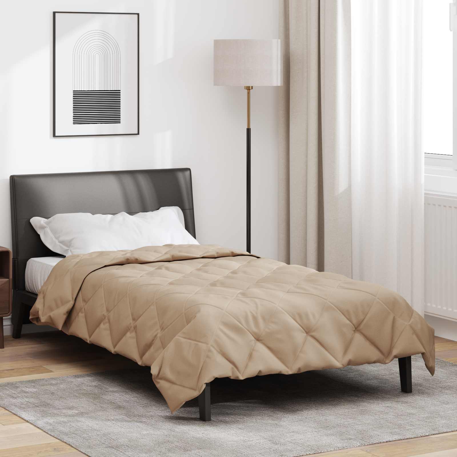 Summer Duvet Taupe 220 x 140 cm Microfiber