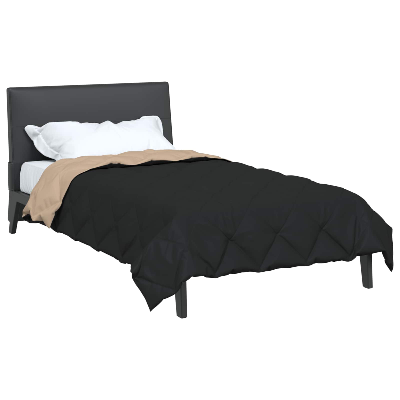 Vasaras sega Melna un taupe 200 x 140 cm Mikrošķiedra