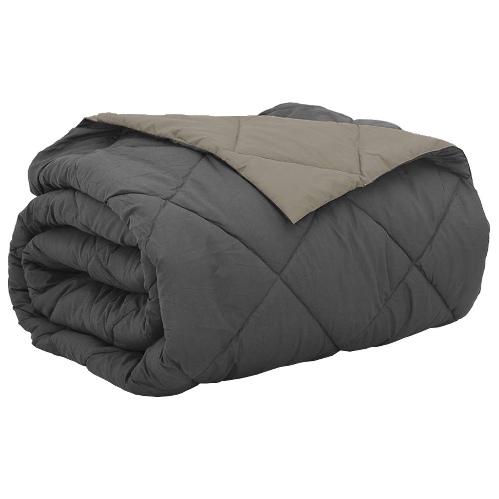 Summer duvet Light grey and anthracite 240 x 200 cm