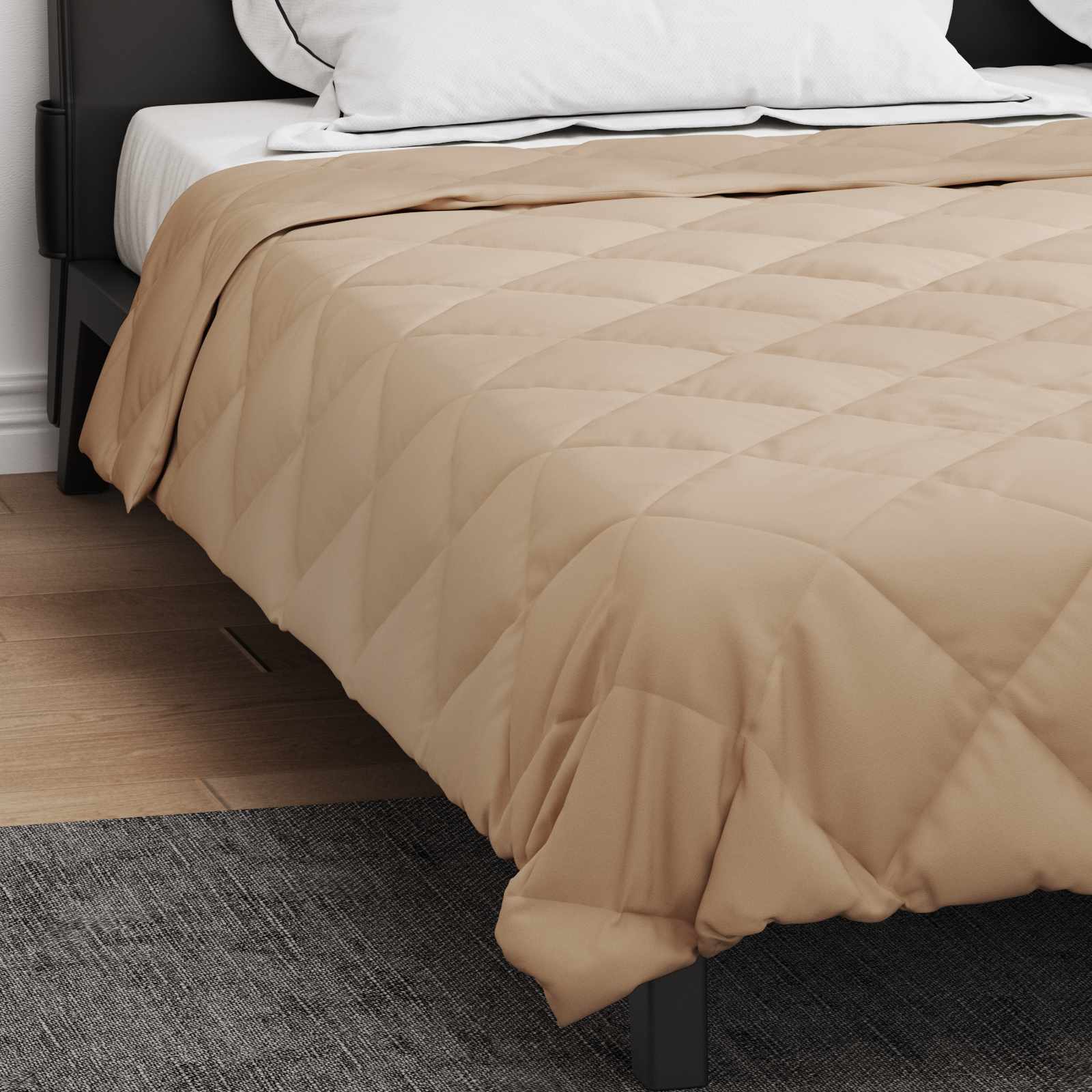 All-Season Duvet Taupe 220 x 240 cm Microfiber