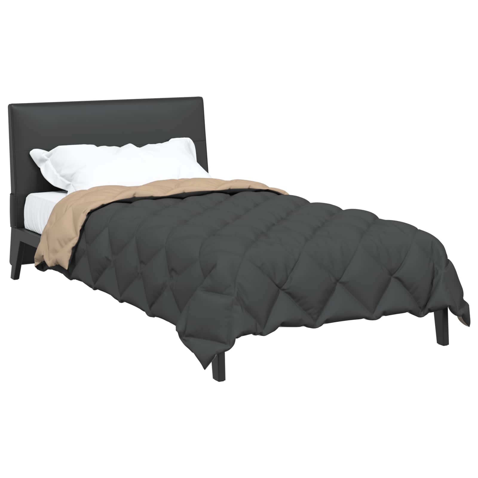 Žiemos antklodė Antracito ir taupe 220 x 155 cm Mikropluoštas