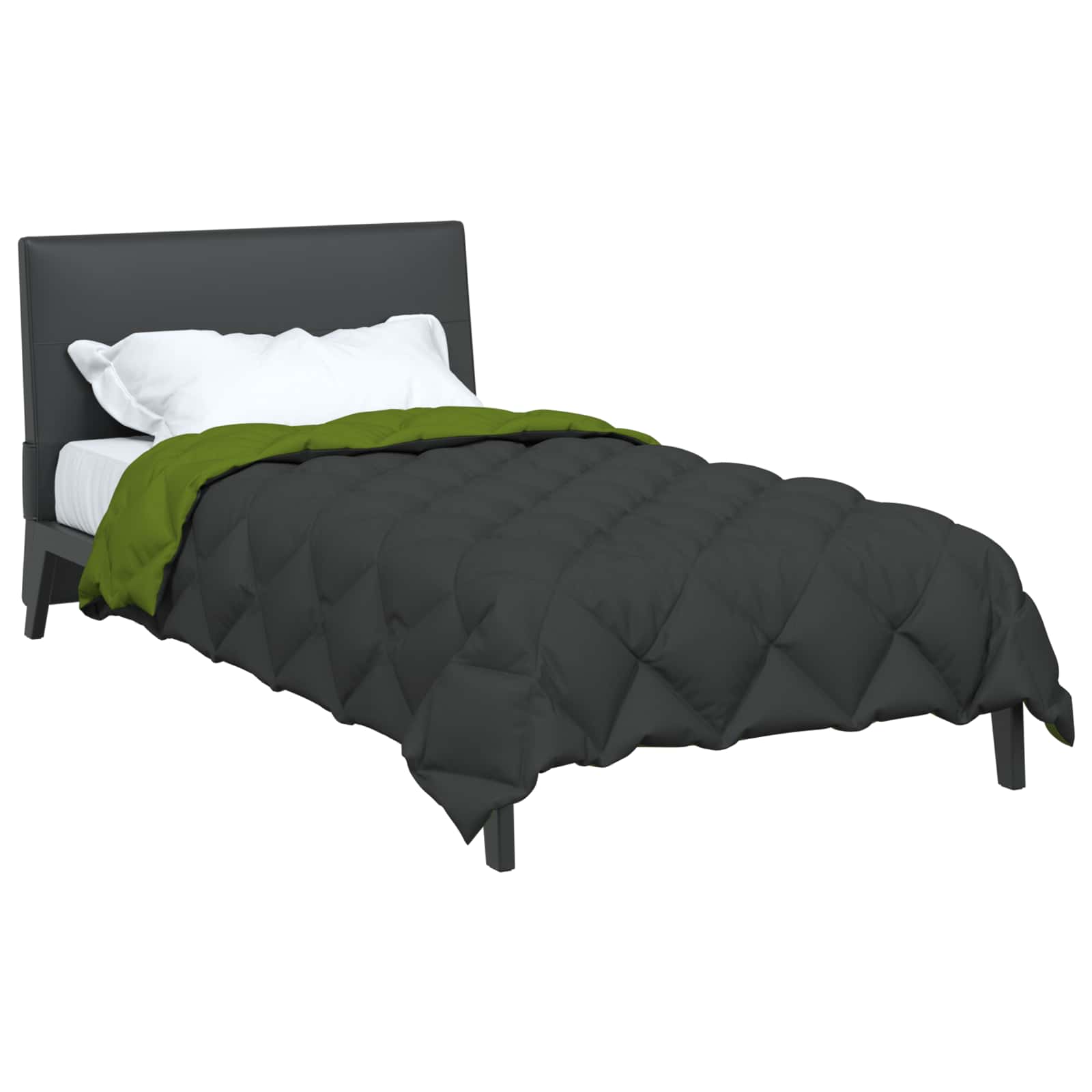 Žiemos antklodė Žalia ir antracito 220 x 155 cm Mikropluoštas