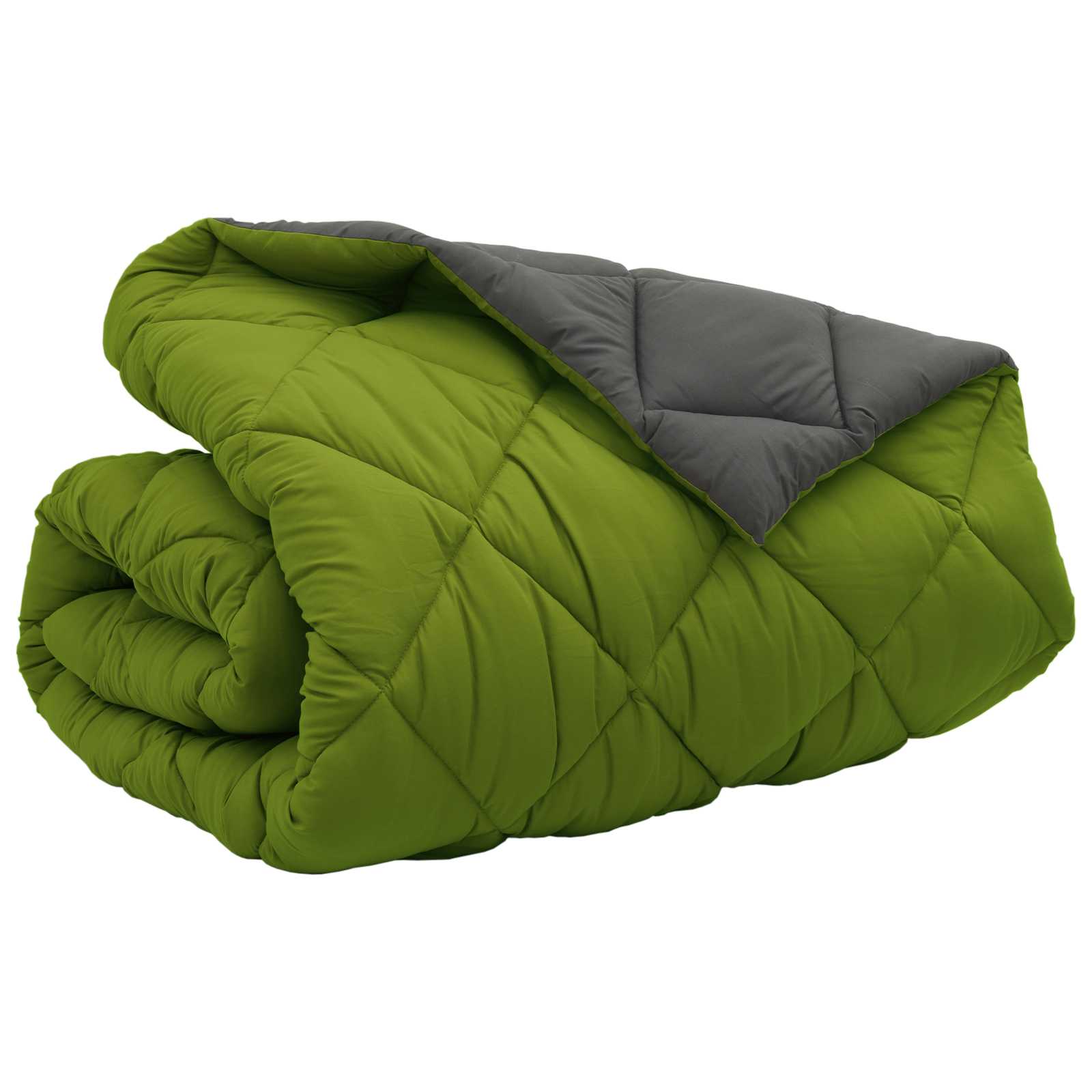Winter Blanket Green and Anthracite 240 x 260 cm Microfiber