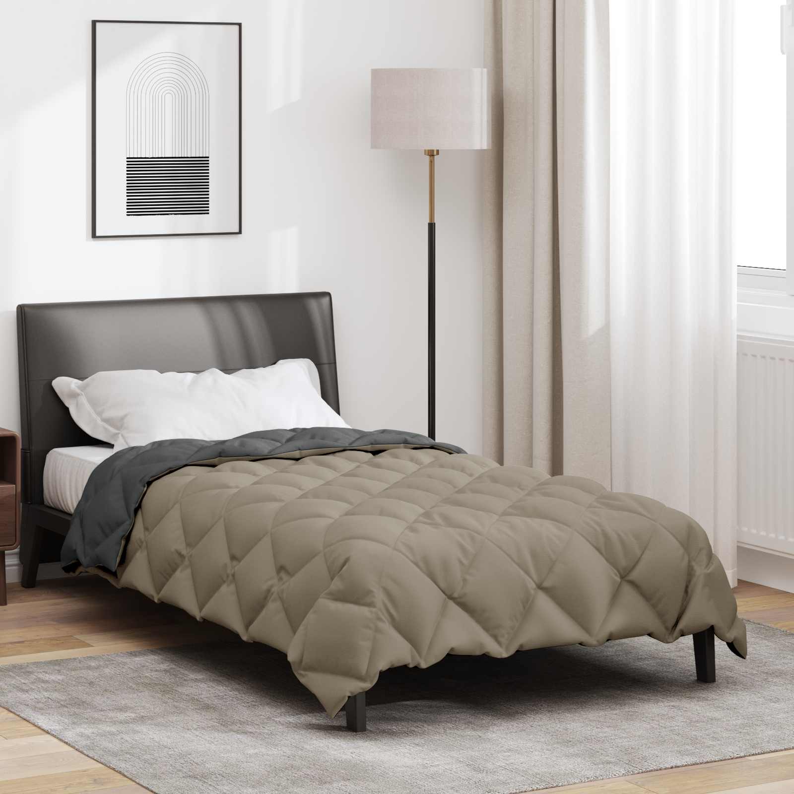 Ziemas sega Gaiši pelēks un antracīts 220 x 155 cm