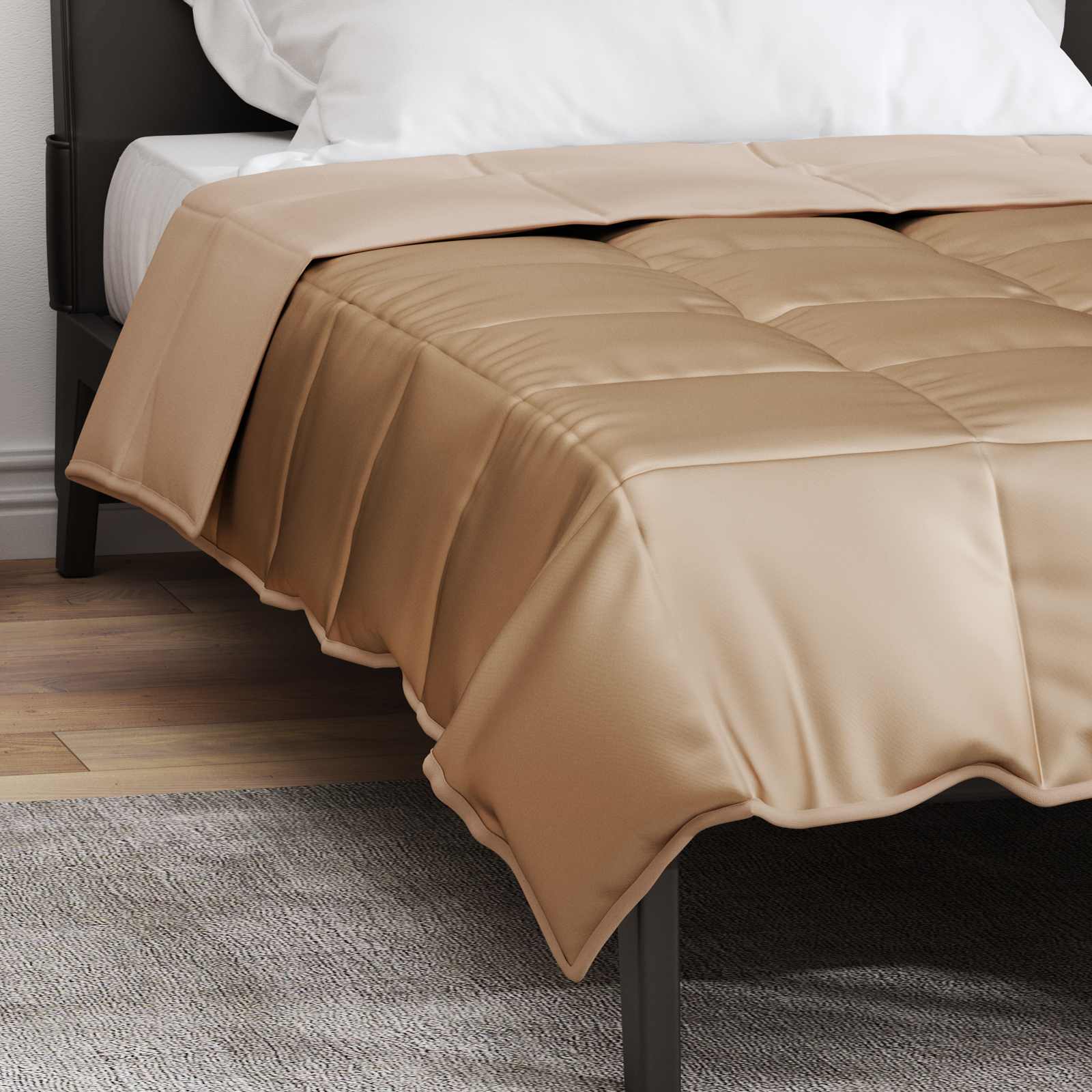 Vasaros antklodė Auksinė 200 x 135 cm Satin ir mikropluoštas