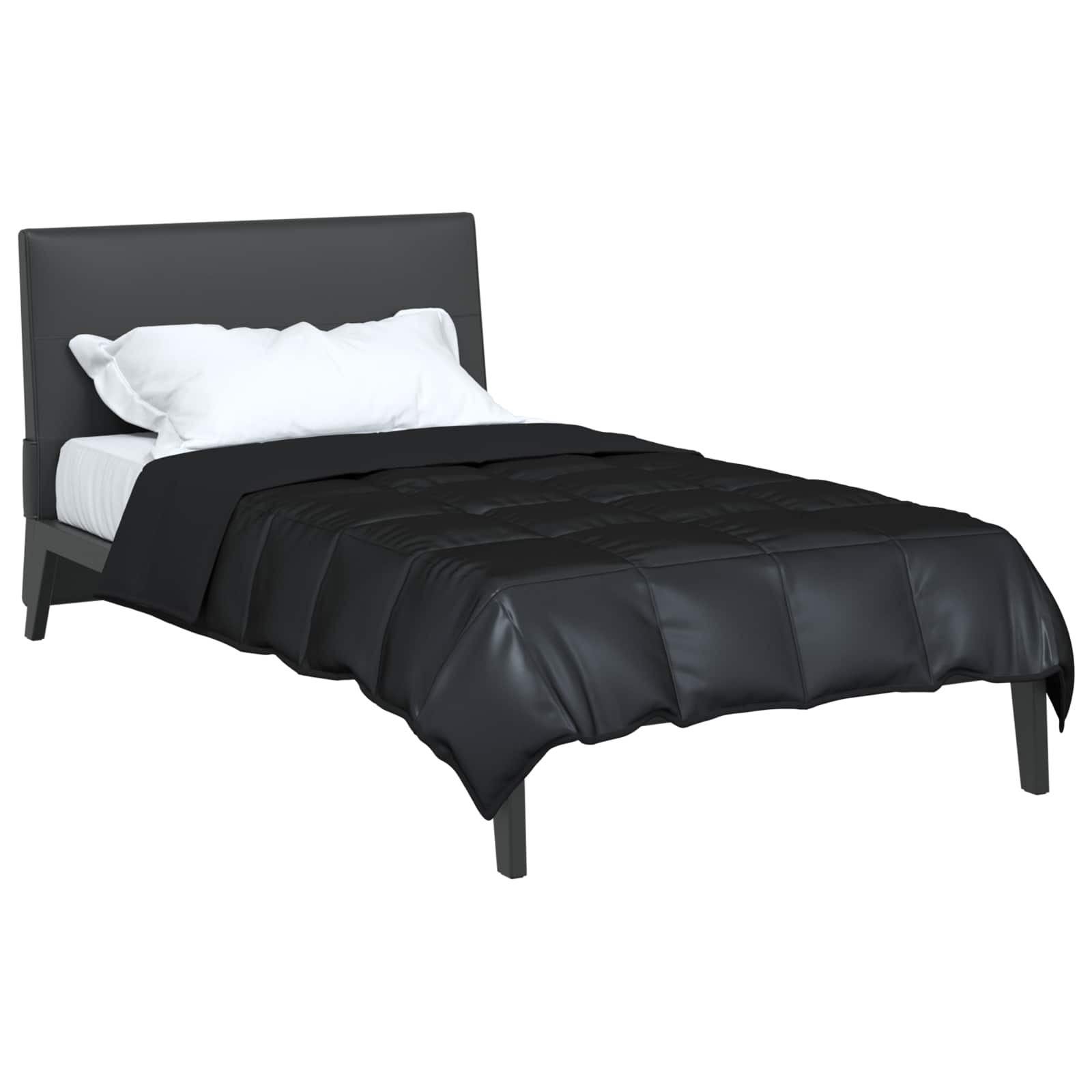 Vasaros antklodė Juoda 200 x 155 cm Satin ir mikropluoštas