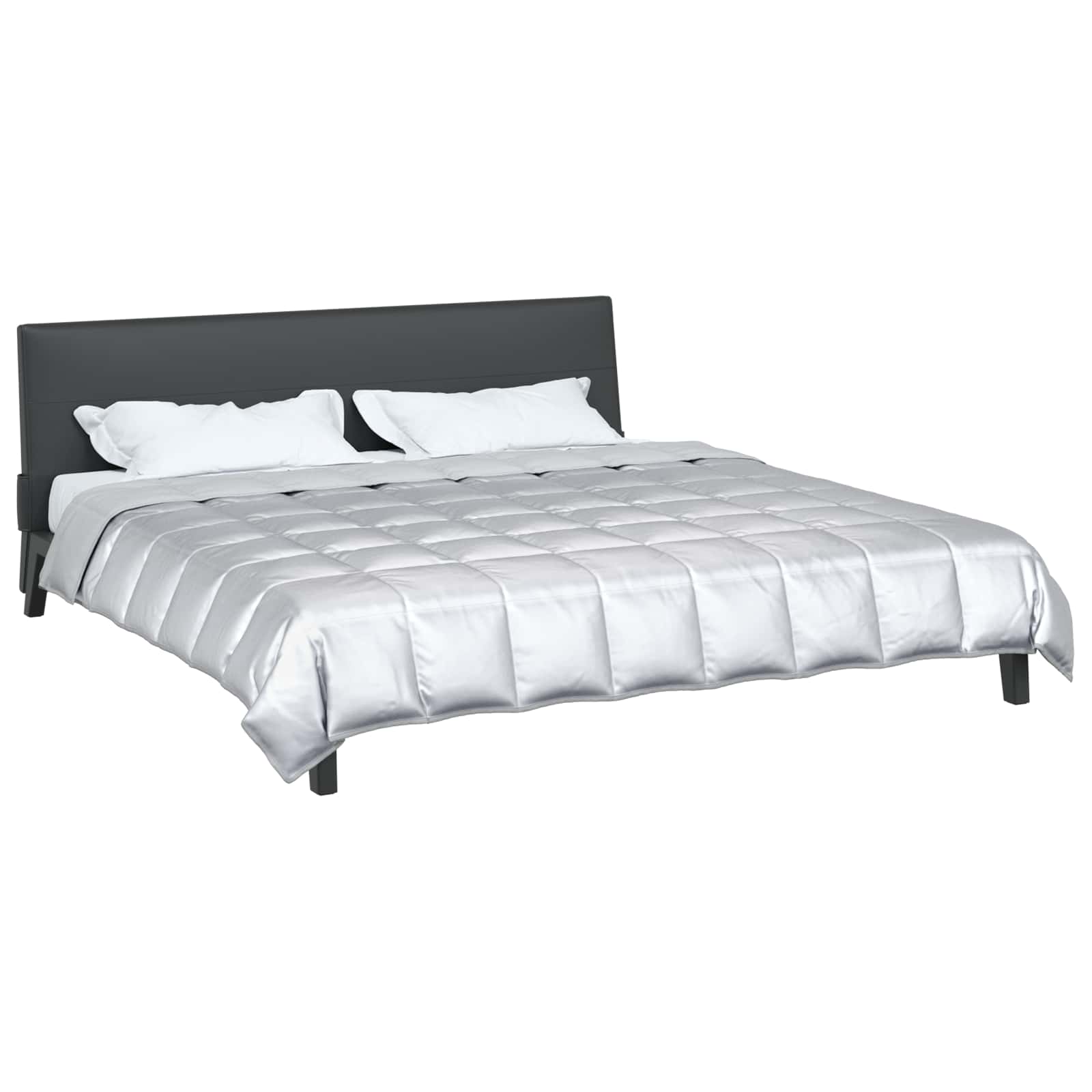 Summer Duvet Silver 220 x 240 cm Satin and Microfiber