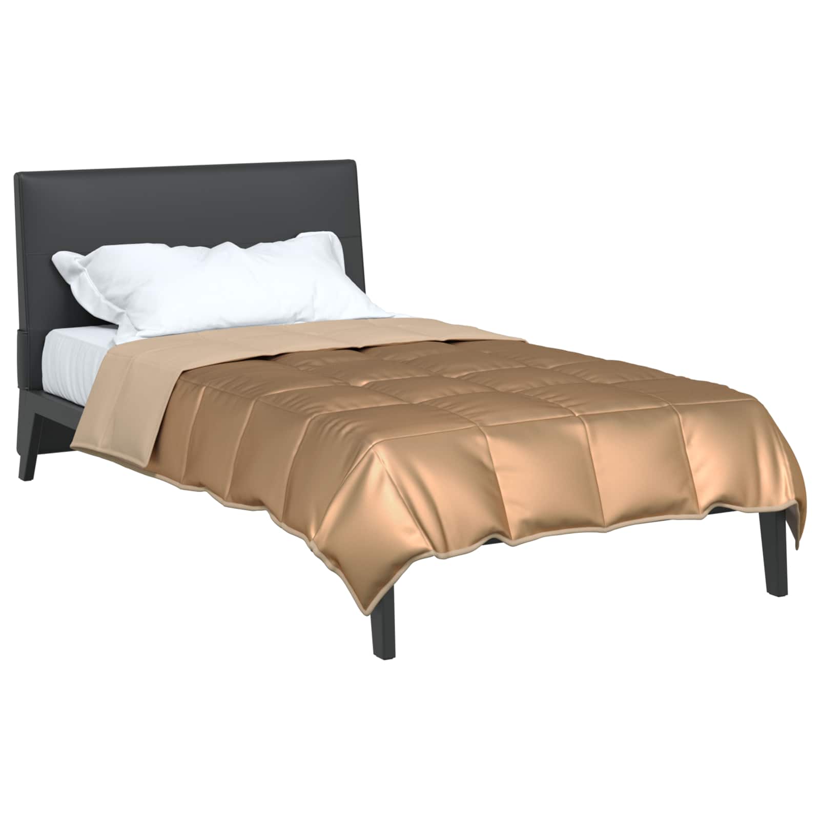 Pilna metų antklodė Auksinė 200 x 140 cm Satin ir mikropluoštas