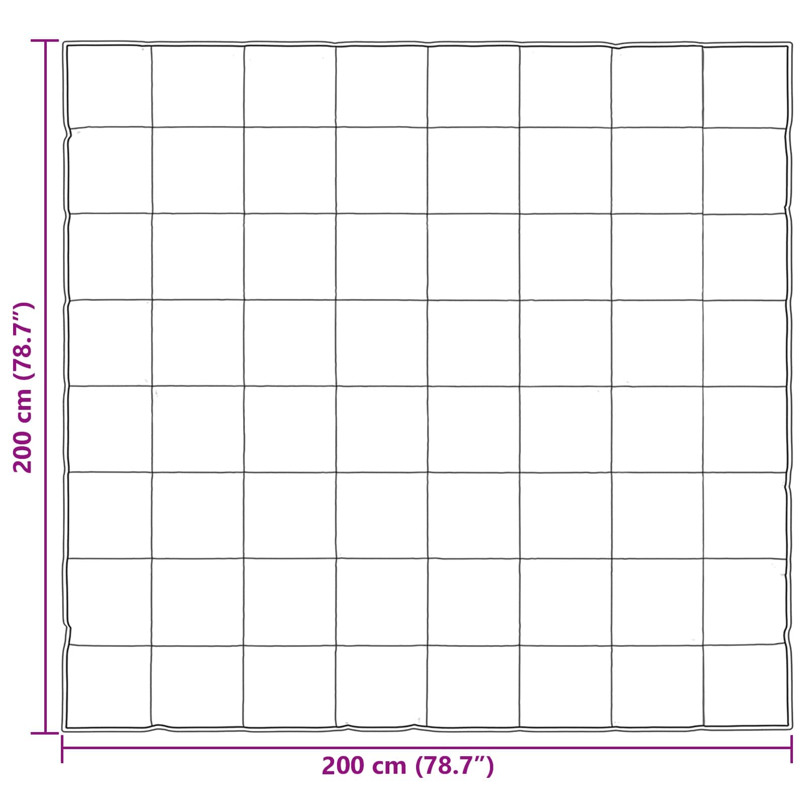 Ziemas sega Zelta 200 x 200 cm Satīns un mikrošķiedra