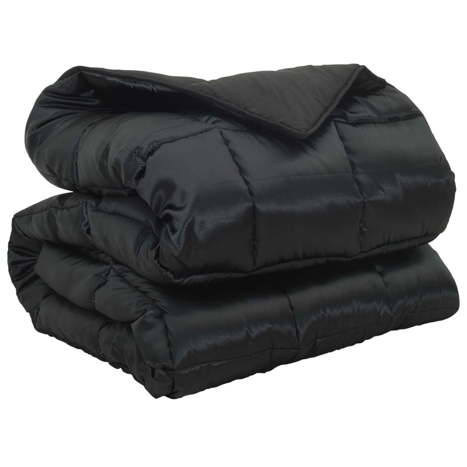 Žiemos antklodė Juoda 200 x 155 cm Satin ir mikropluoštas