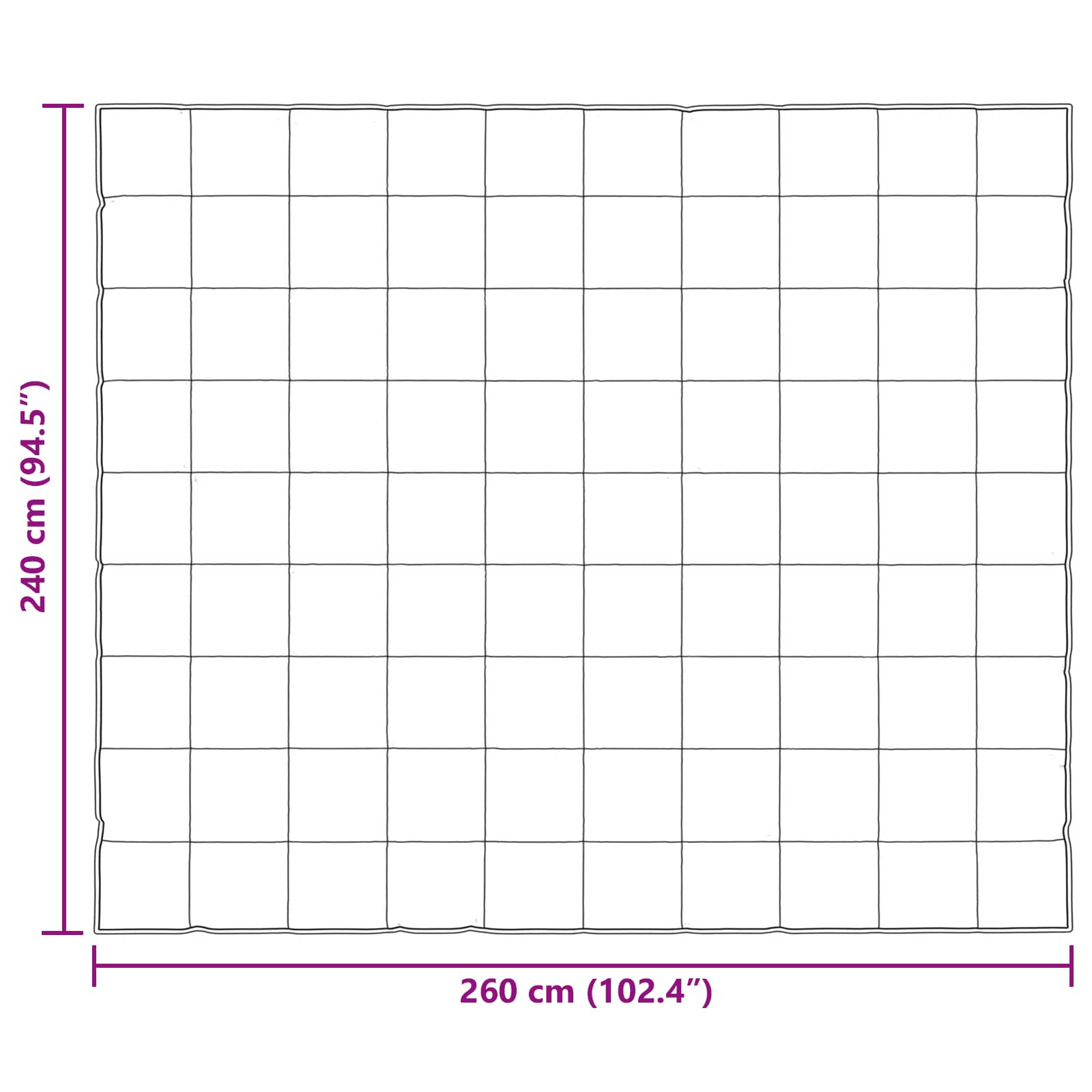 Žiemos antklodė Juoda 240 x 260 cm Satin ir mikropluoštas