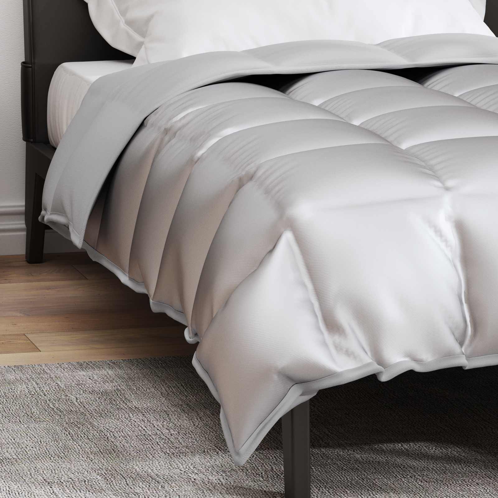 Žiemos antklodė Sidabro 200 x 135 cm Satin ir mikropluoštas
