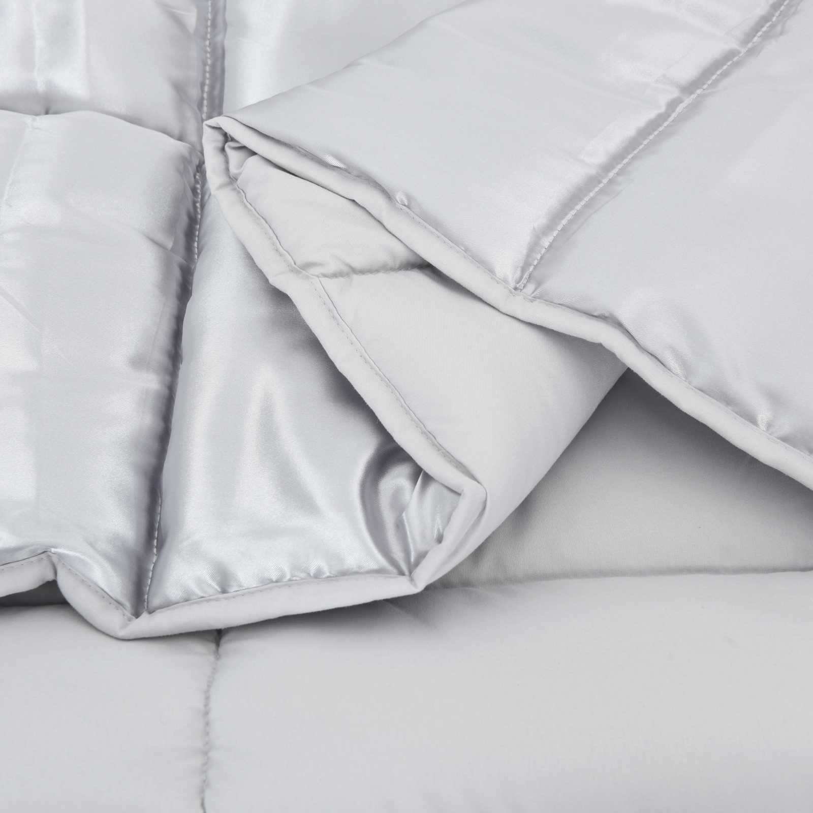Winter duvet Silver 240 x 260 cm Satin and microfiber