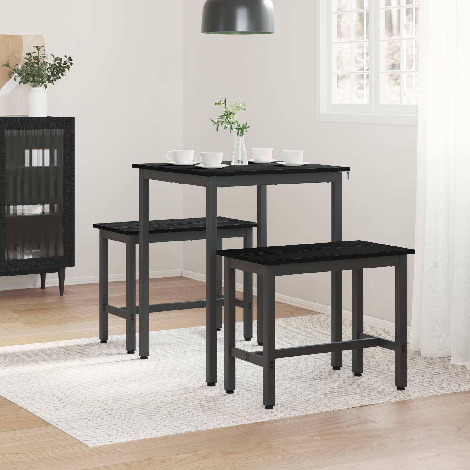 Valgomieji stalai 60 x 60 x 75 cm METALAS Kvadrato