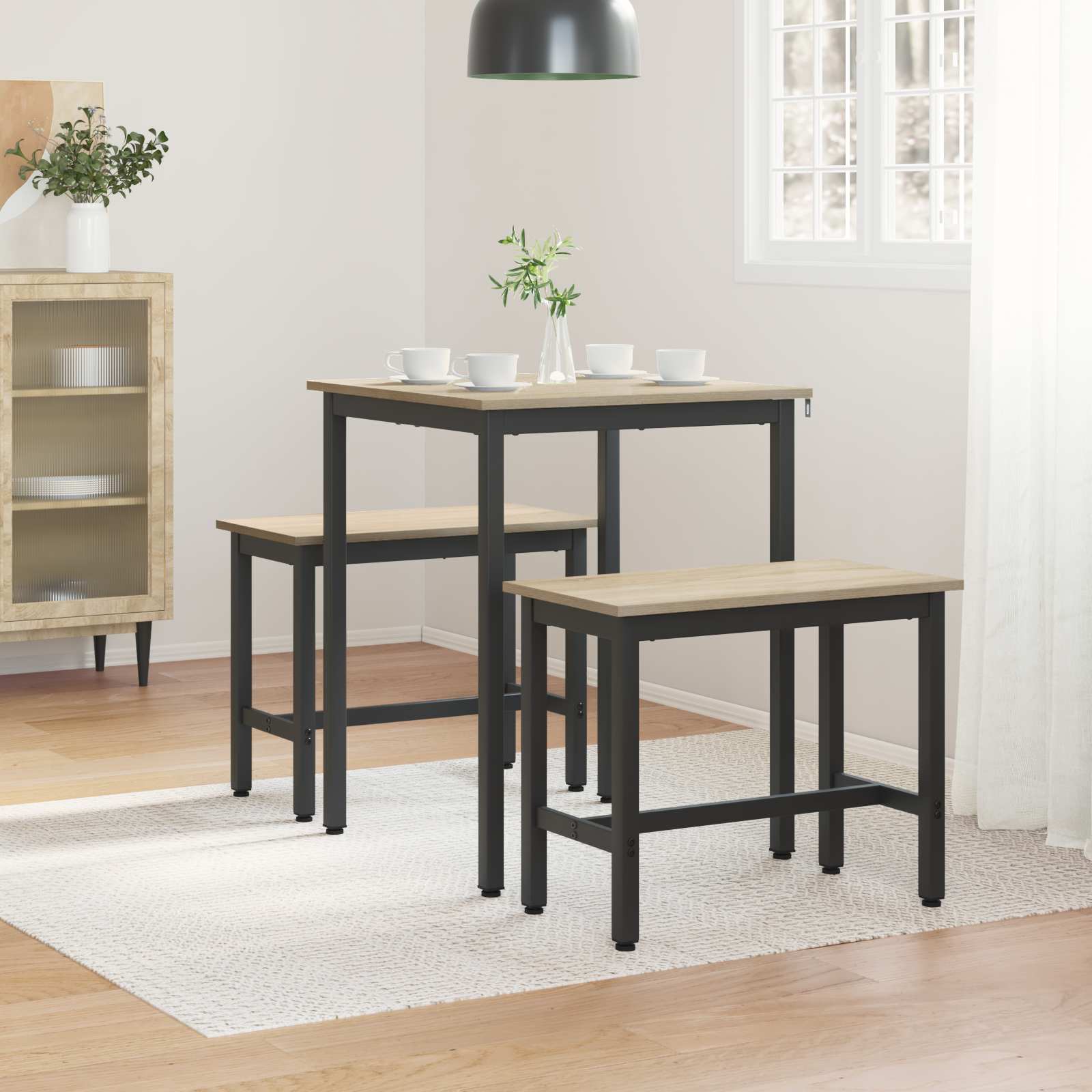 Valgomieji stalai 60 x 60 x 75 cm METALAS Kvadrato