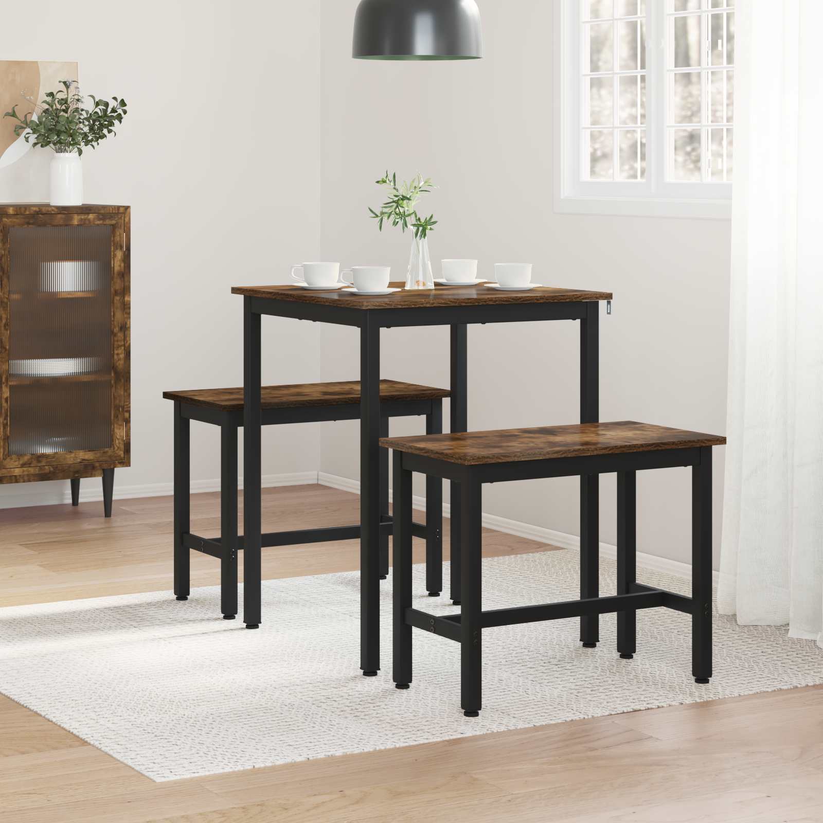 Valgomieji stalai 60 x 60 x 75 cm METALAS Kvadrato