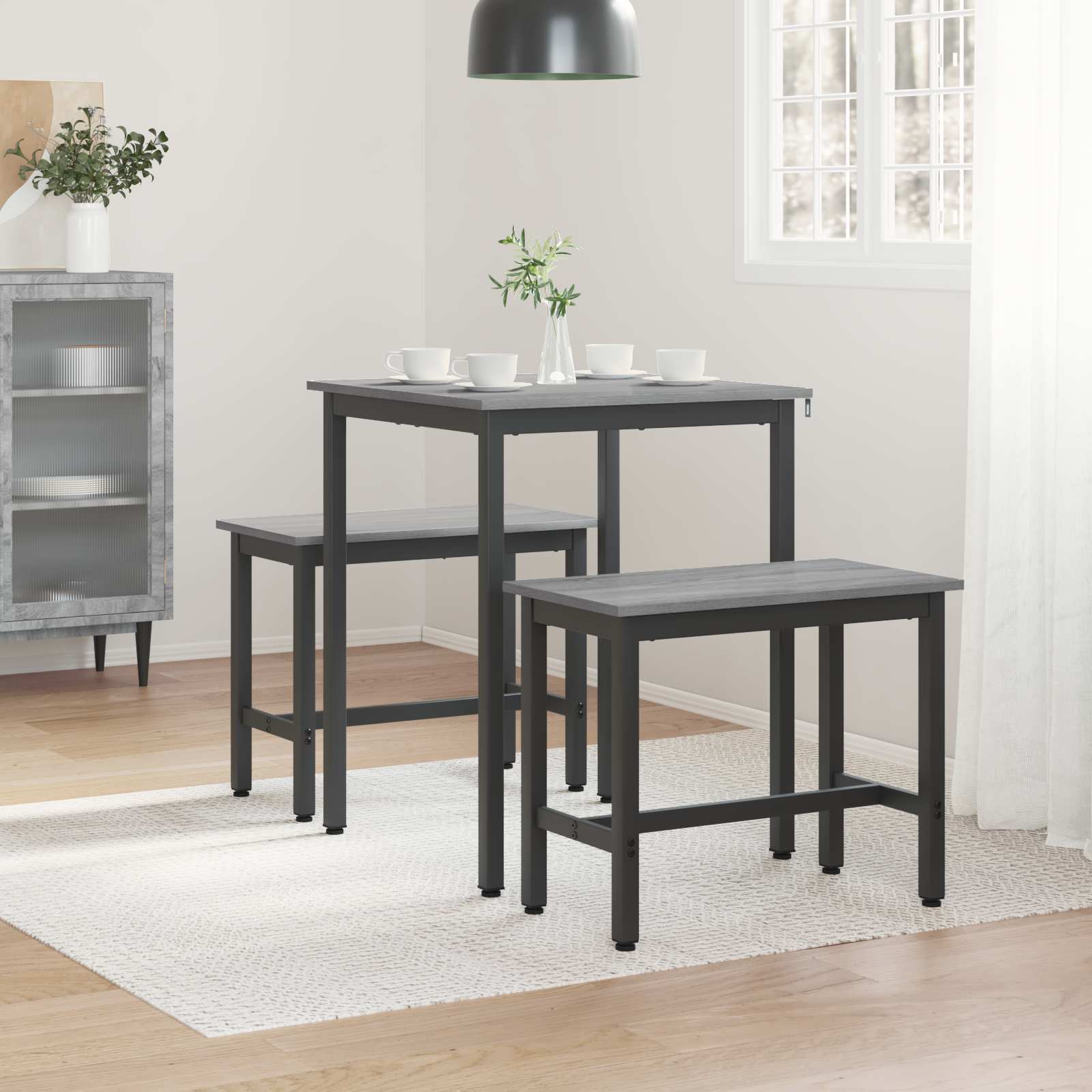 Valgomieji stalai 60 x 60 x 75 cm METALAS Kvadrato