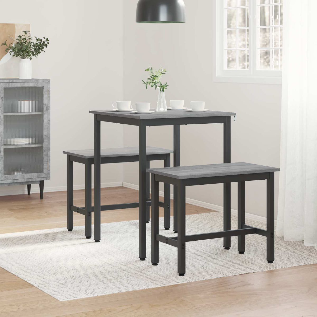 Valgomieji stalai 60 x 60 x 75 cm METALAS Kvadrato