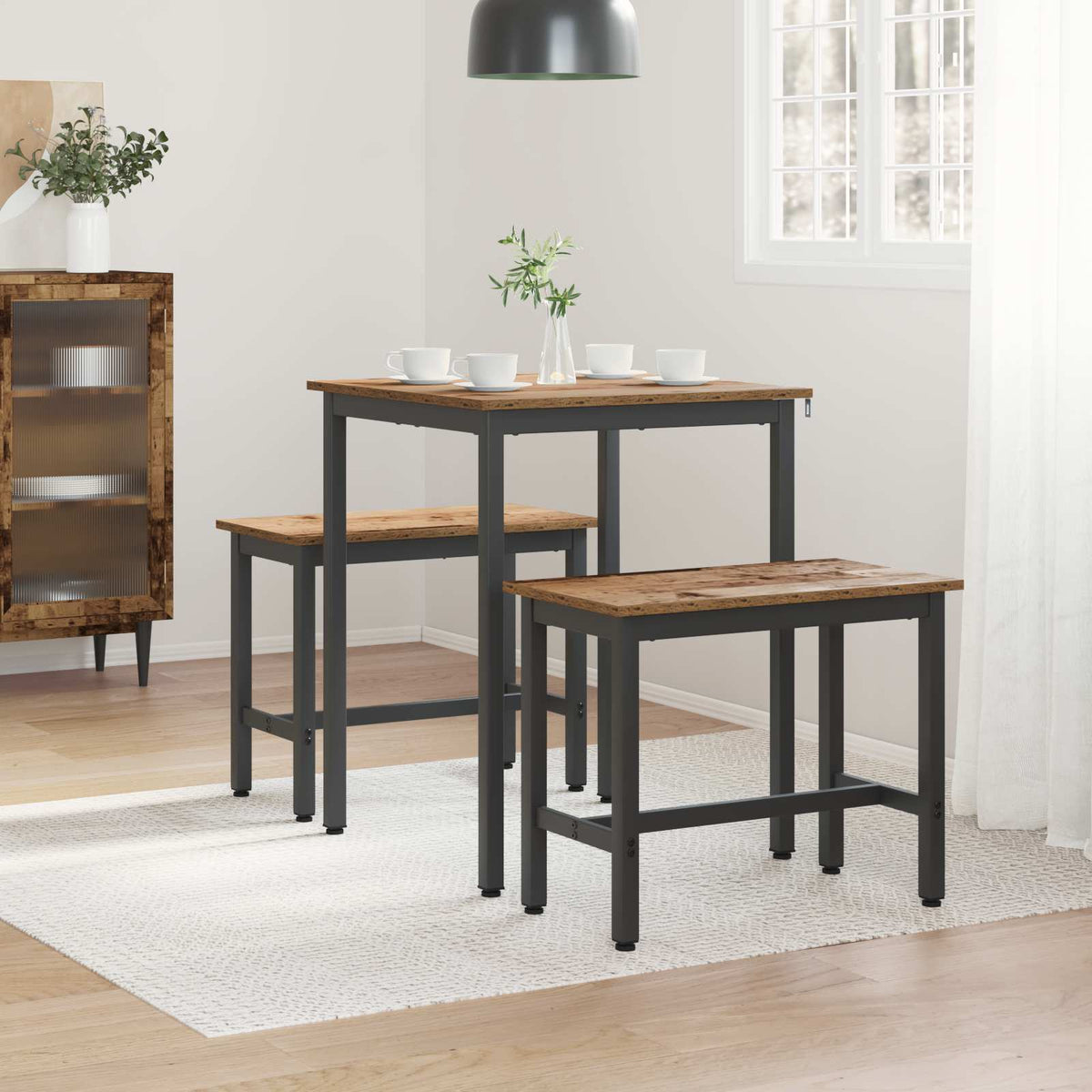 Valgomieji stalai 60 x 60 x 75 cm METALAS Kvadrato
