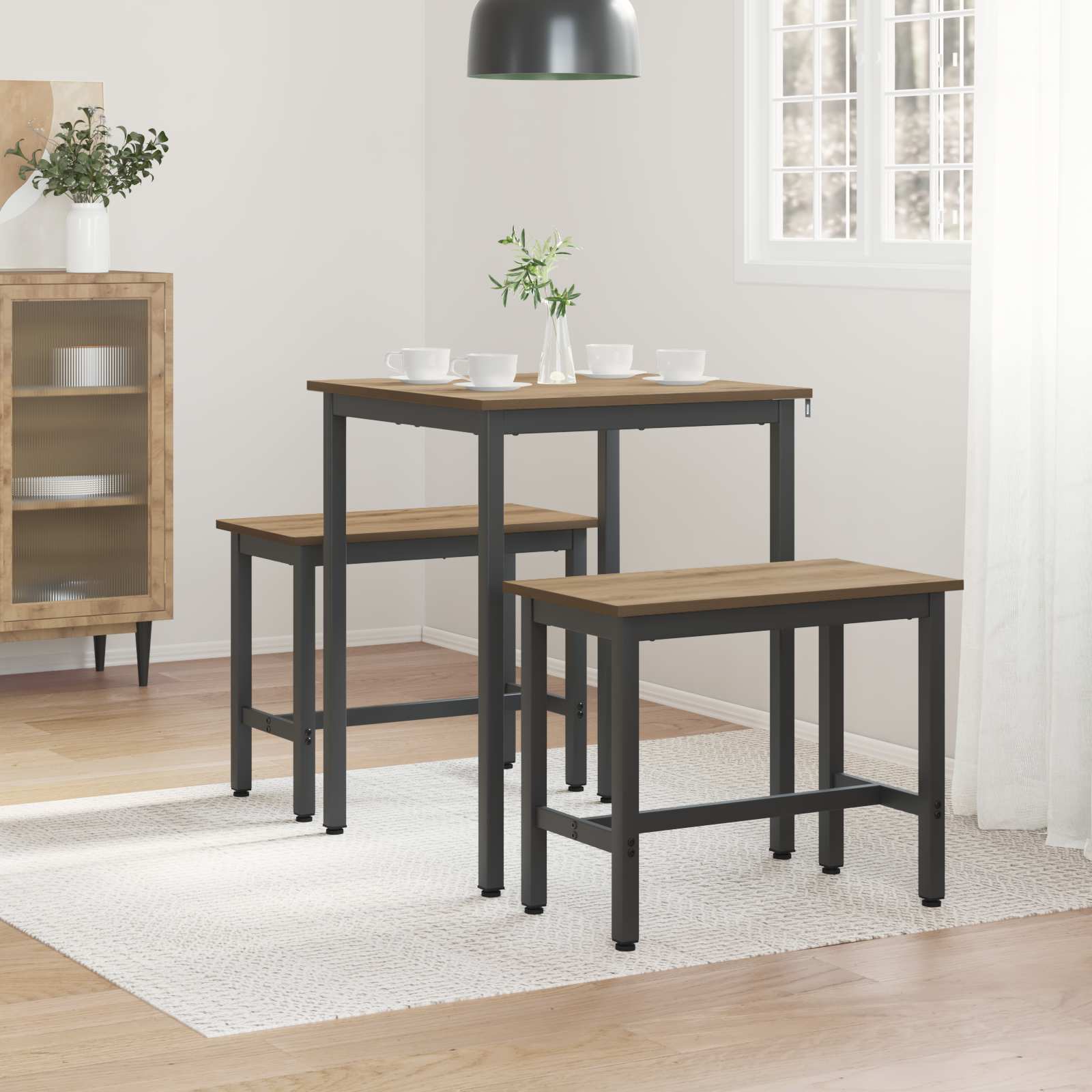 Valgomieji stalai 60 x 60 x 75 cm METALAS Kvadrato