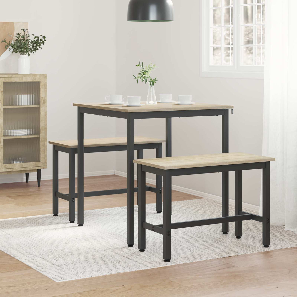 Valgomieji stalai 70 x 70 x 75 cm METALAS Kvadrato