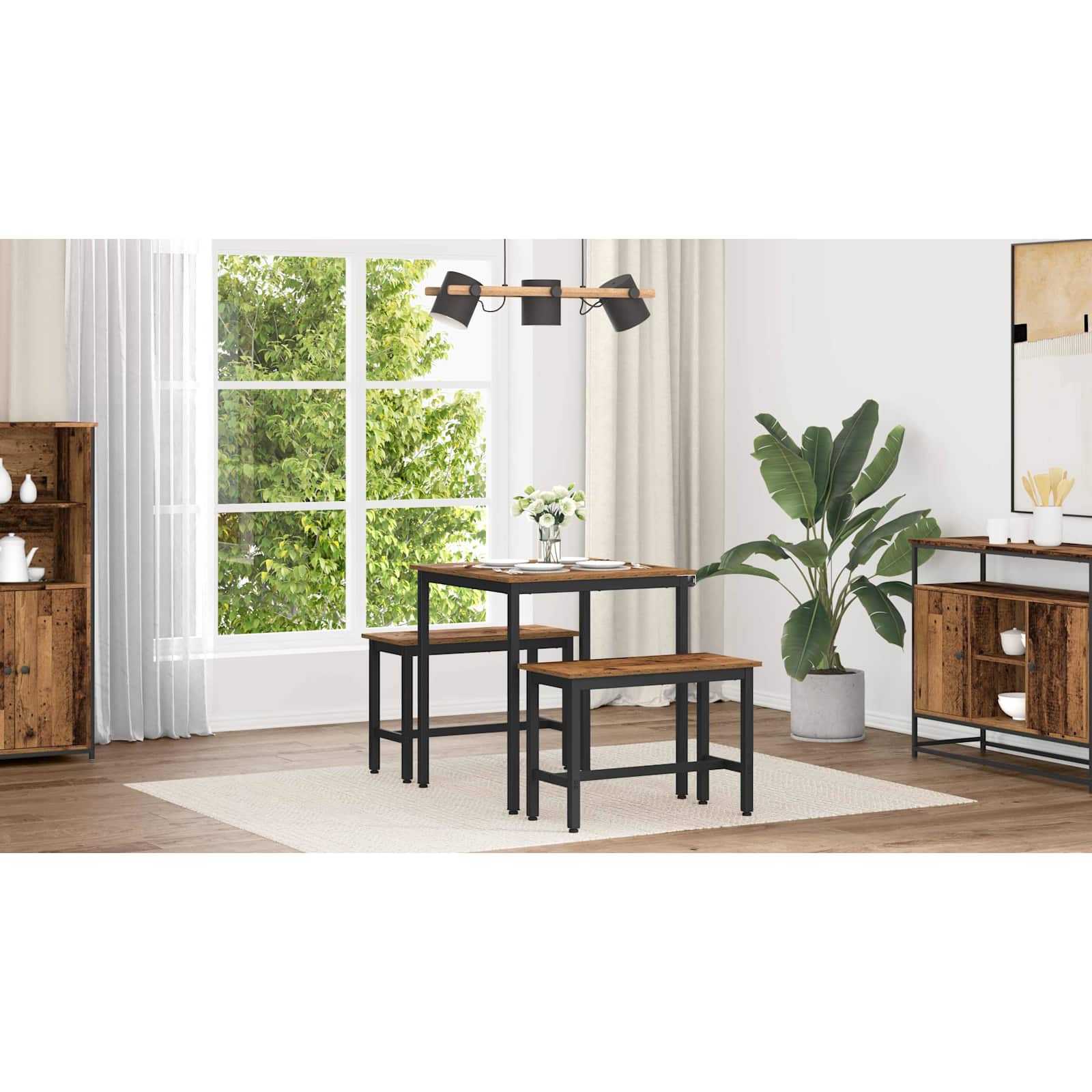 Valgomieji stalai 70 x 70 x 75 cm METALAS