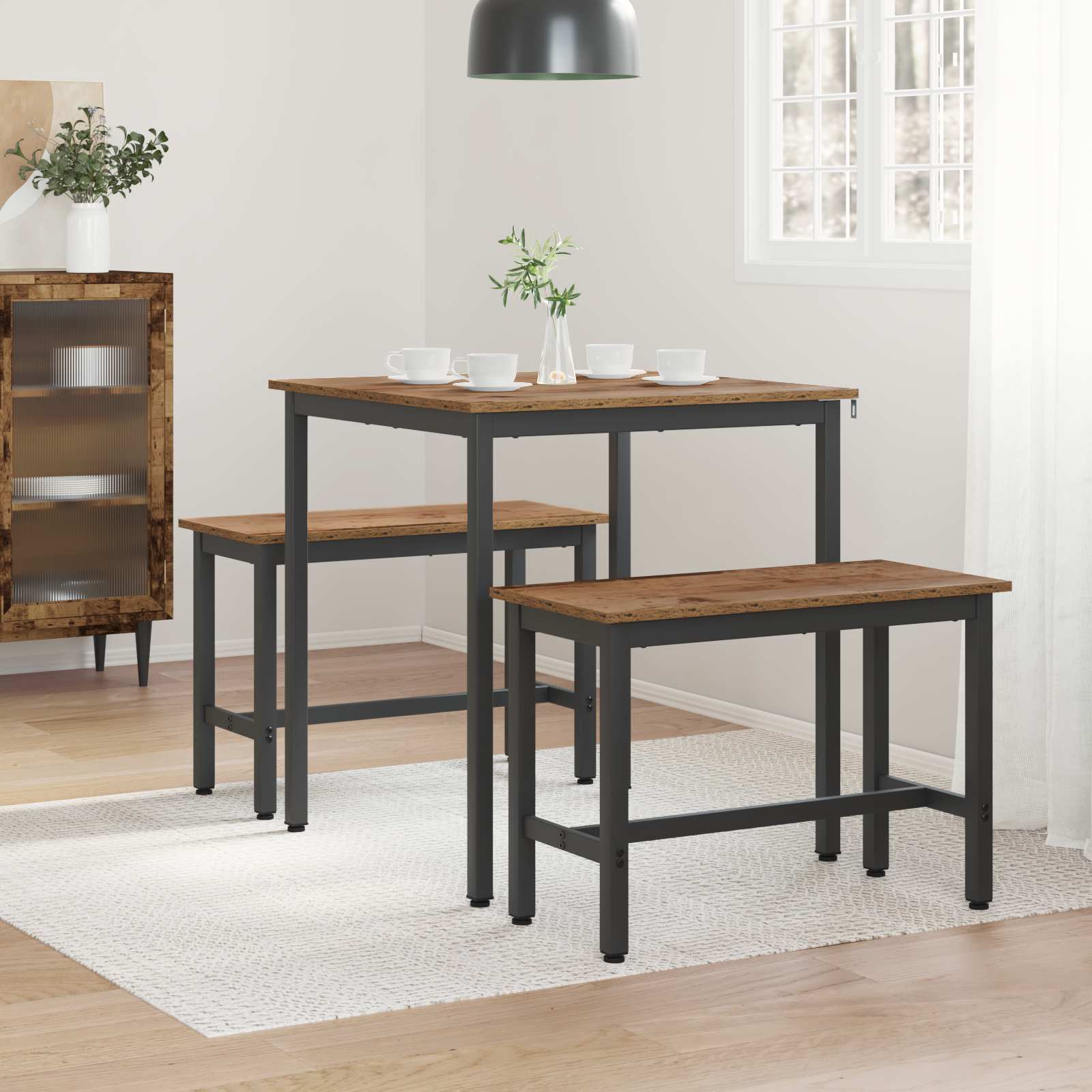 Valgomieji stalai 70 x 70 x 75 cm METALAS Kvadrato
