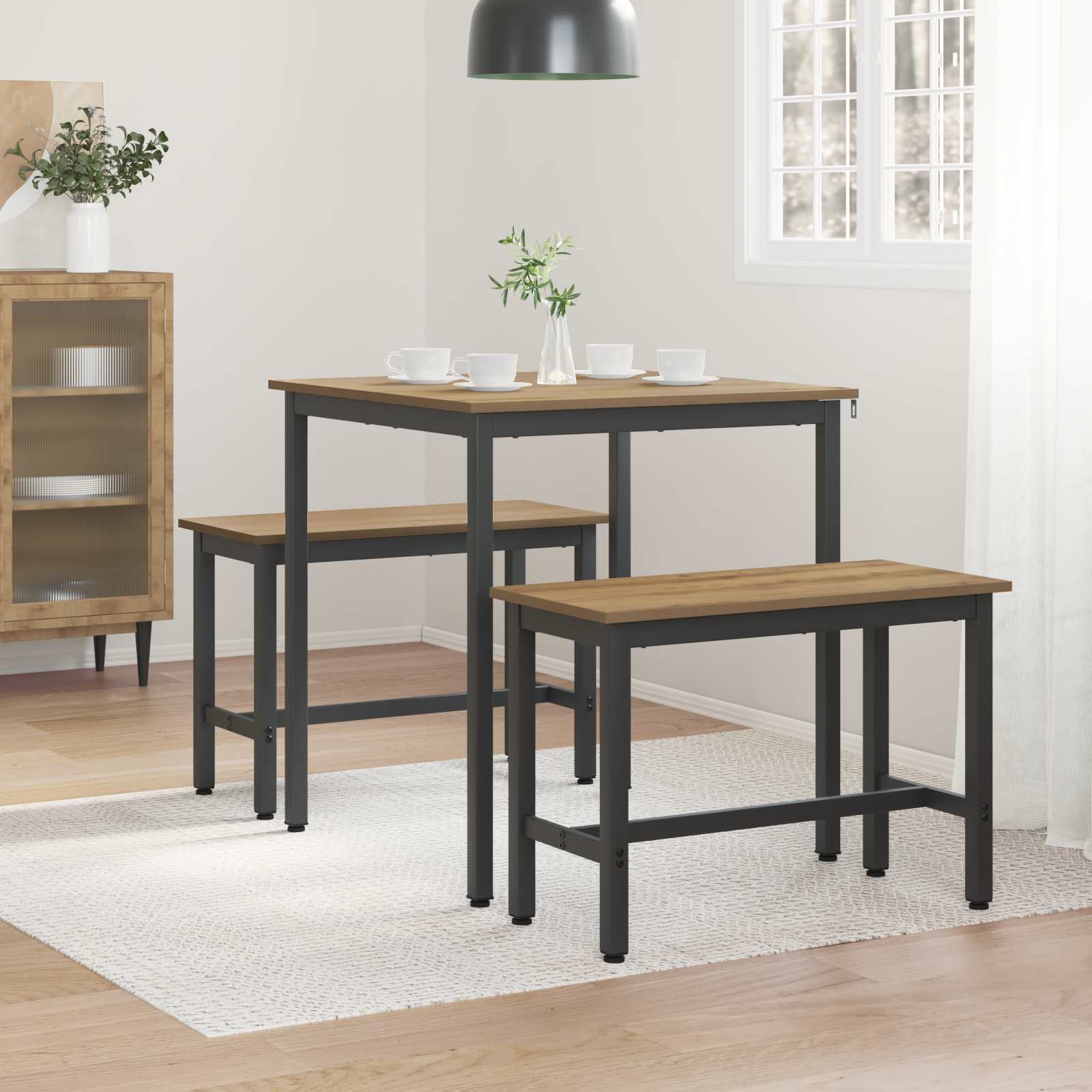 Valgomieji stalai 70 x 70 x 75 cm METALAS Kvadrato