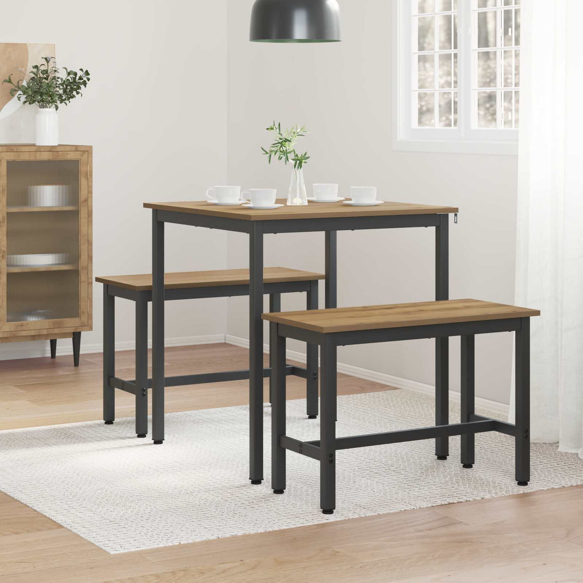 Valgomieji stalai 70 x 70 x 75 cm METALAS Kvadrato