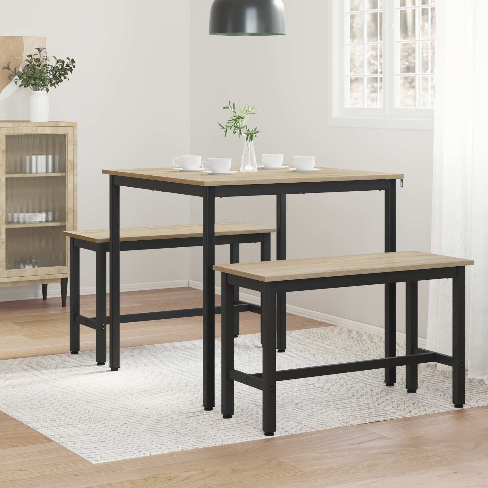 Valgomieji stalai 80 x 80 x 75 cm METALAS