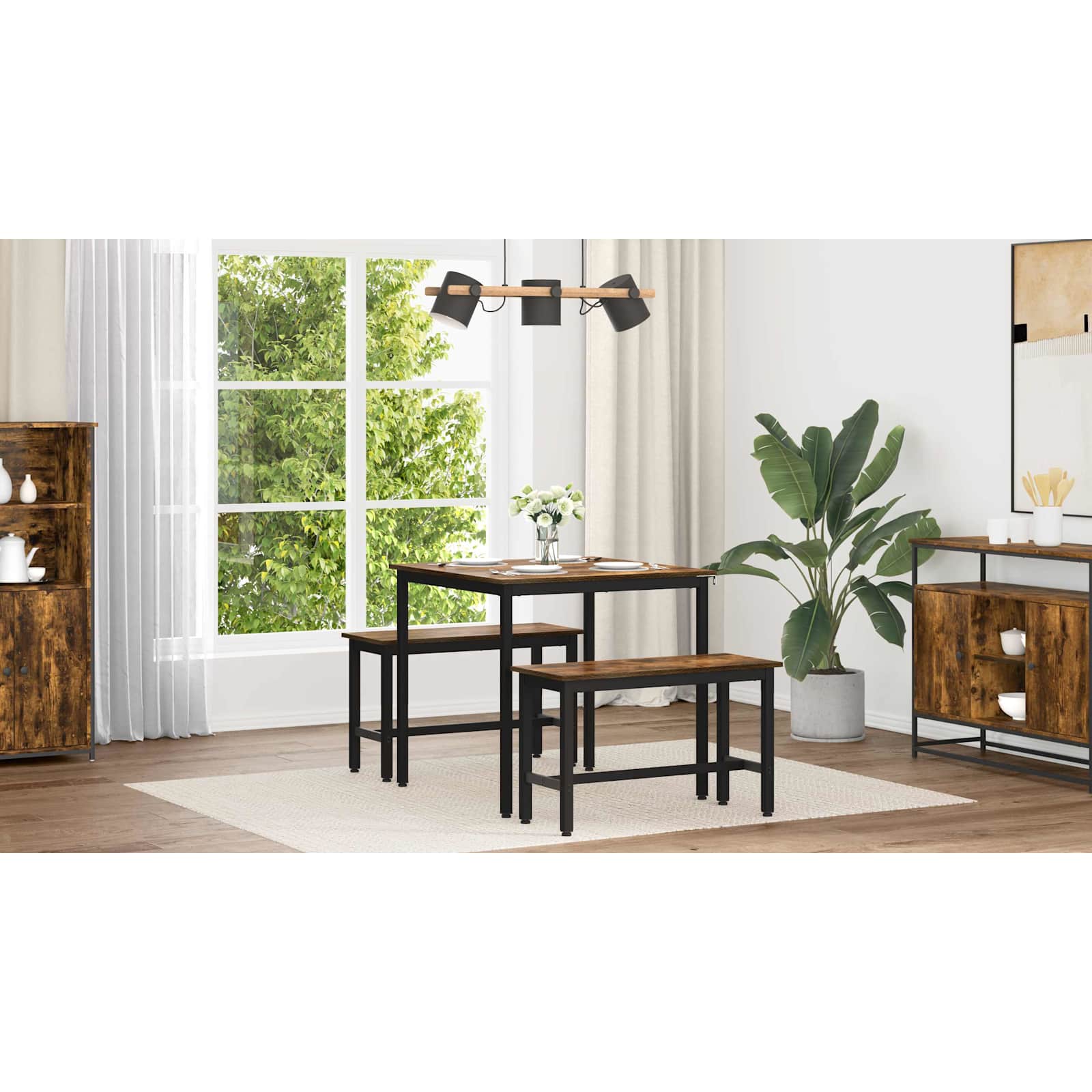 Valgomieji stalai 80 x 80 x 75 cm METALAS