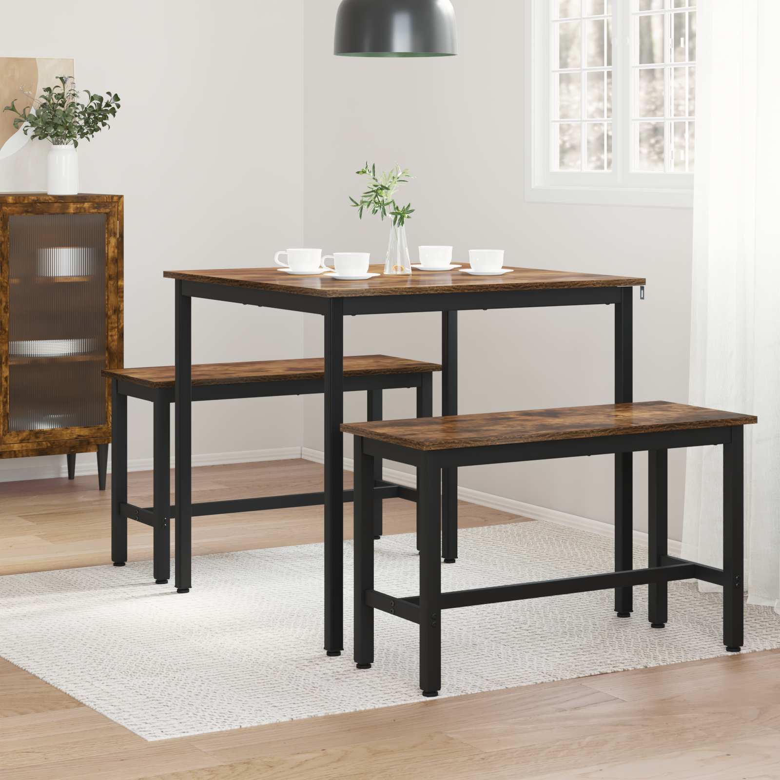 Pusdienu galdi 80 x 80 x 75 cm METĀLS