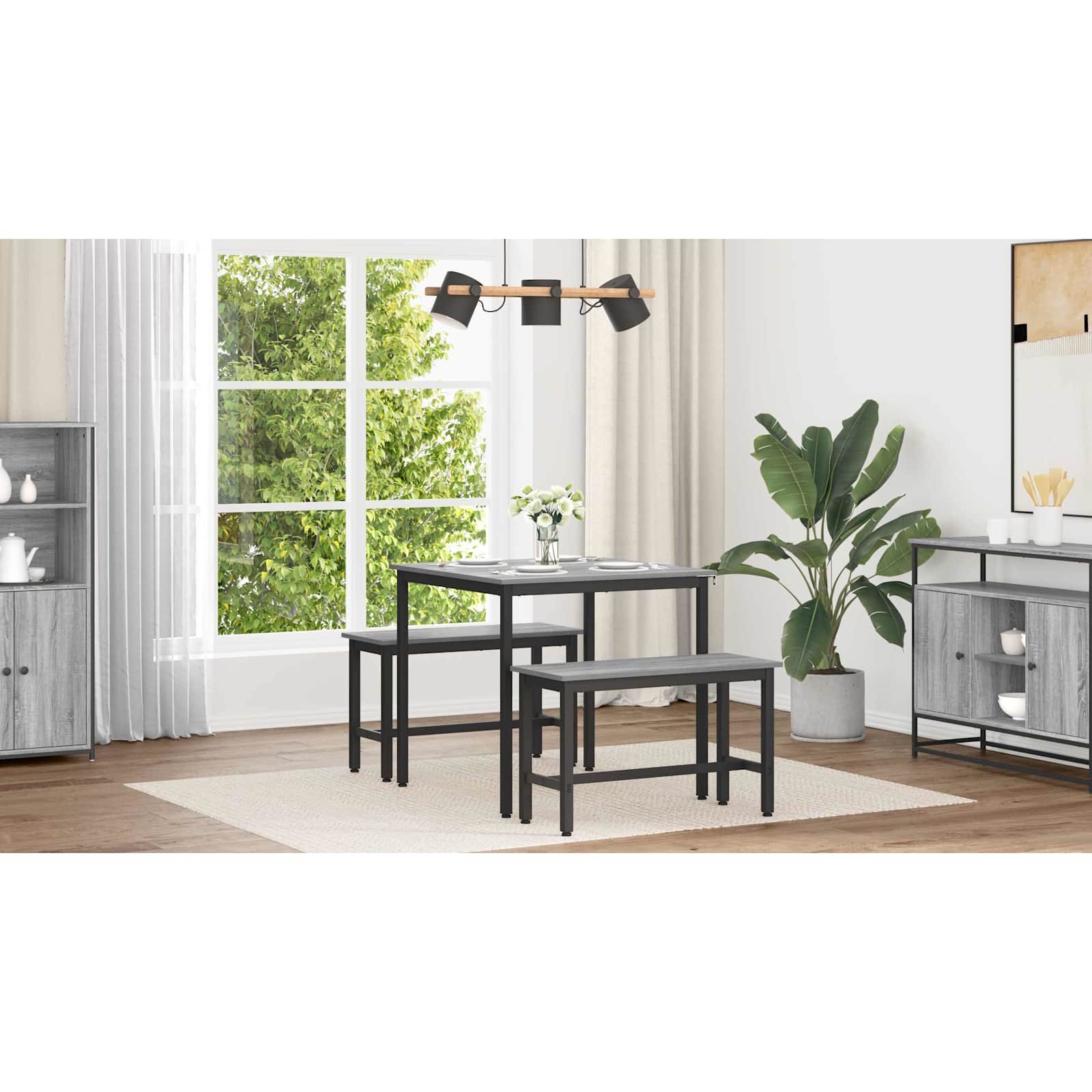 Valgomieji stalai 80 x 80 x 75 cm METALAS