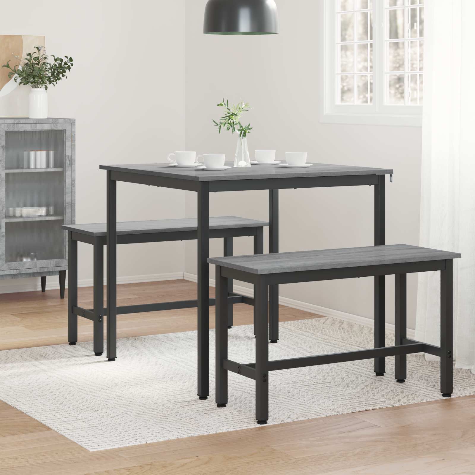 Valgomieji stalai 80 x 80 x 75 cm METALAS