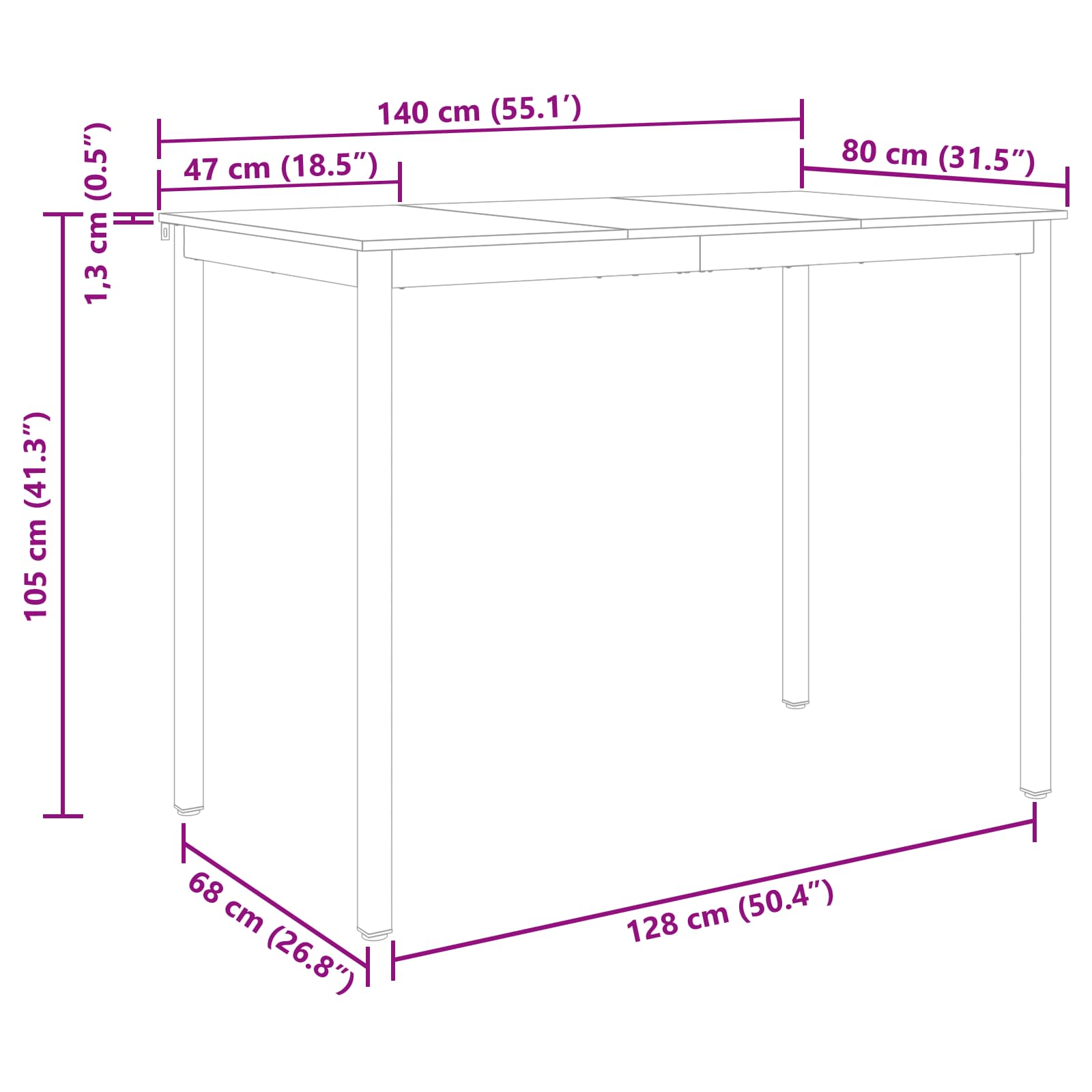 Valgomieji stalai Apdirbta mediena