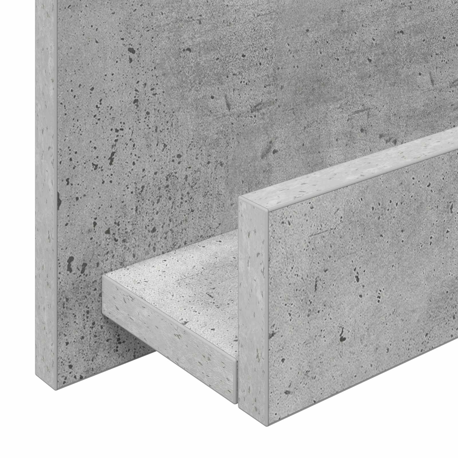 Žurnalų stovas Betono pilka 51 x 11 x 102 cm Apdirbta mediena
