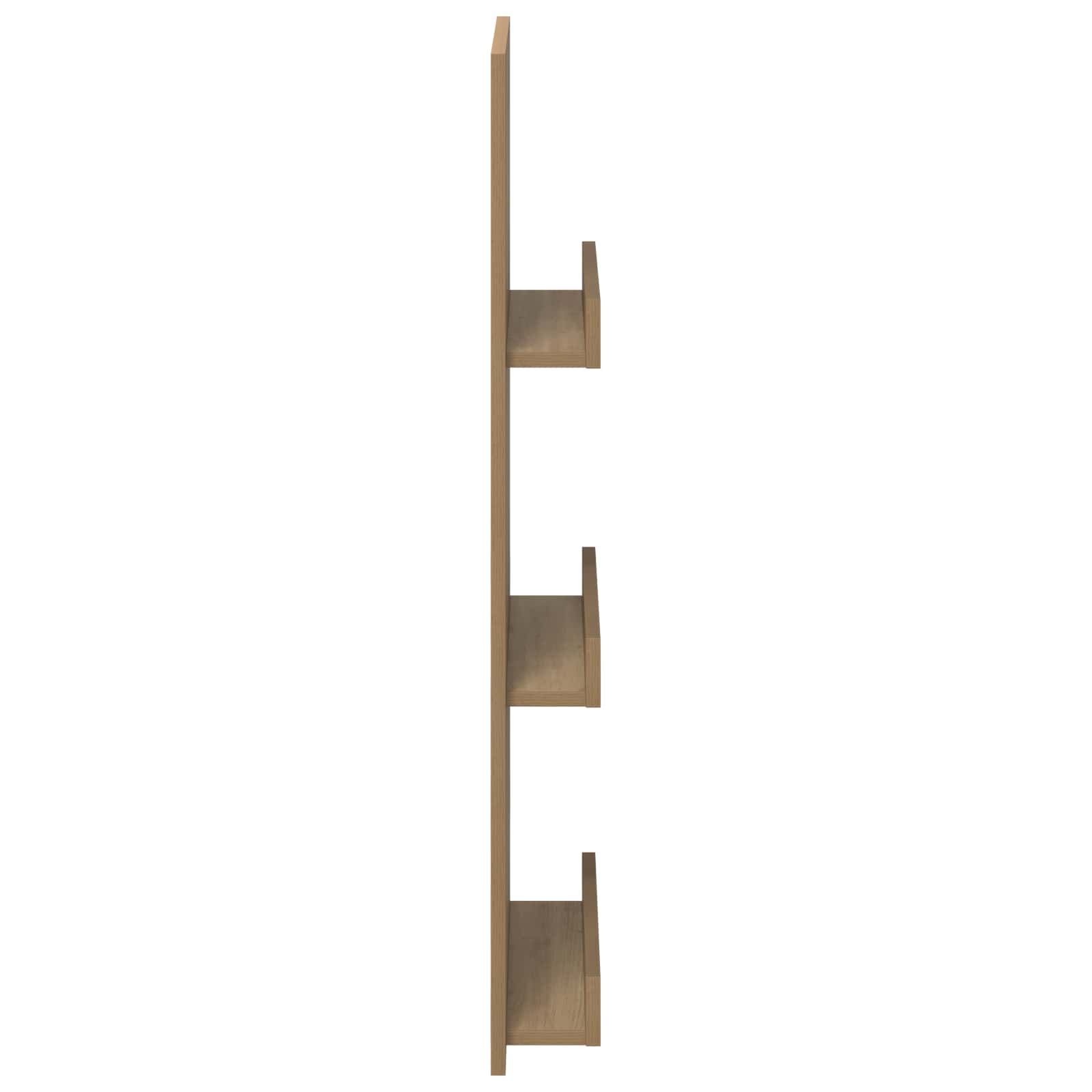 Magazine rack with shelf Craftsman Oak 51 x 11 x 102 cm
