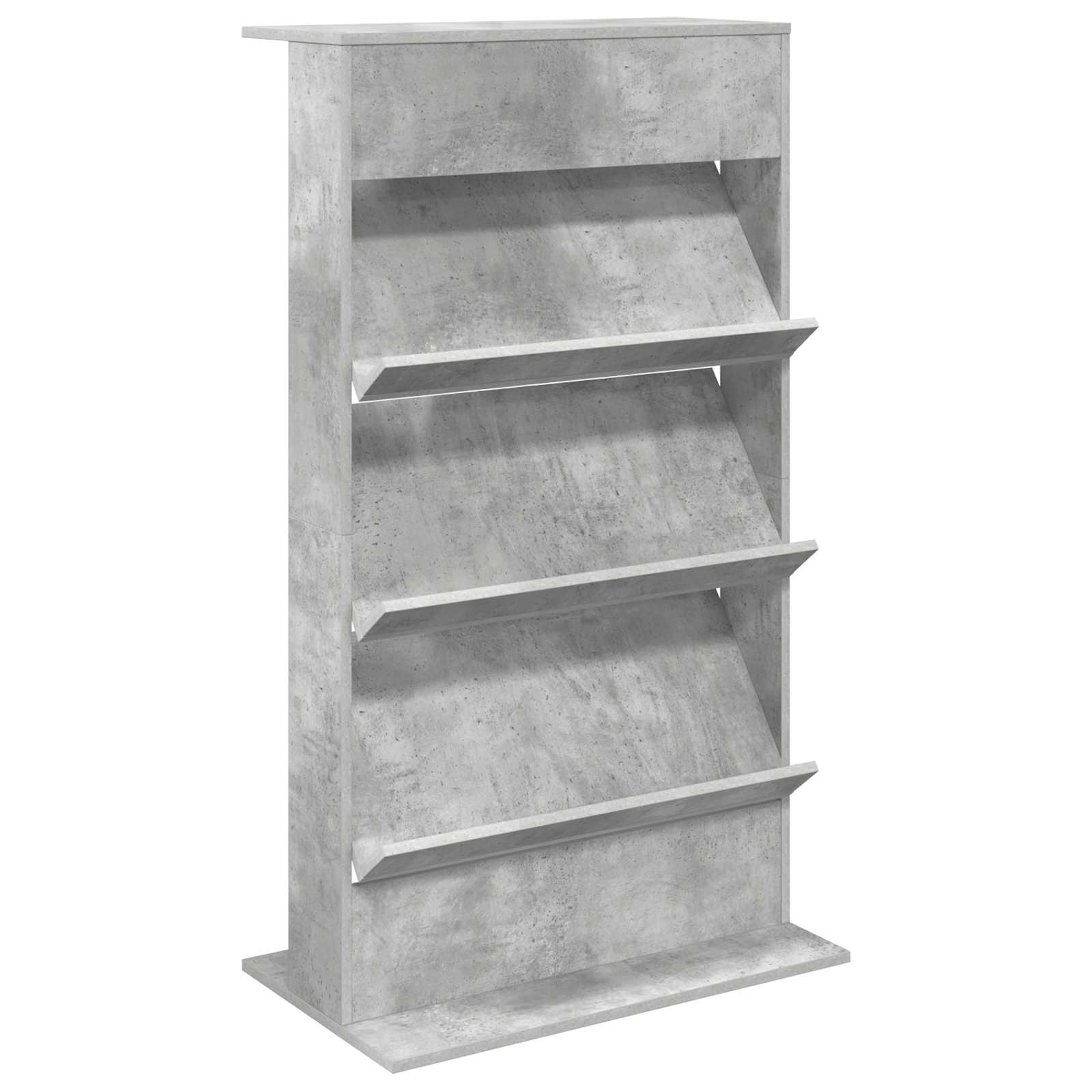Žurnālu plaukts Betona pelēks 70 x 41 x 126 cm Apstrādāta koksne