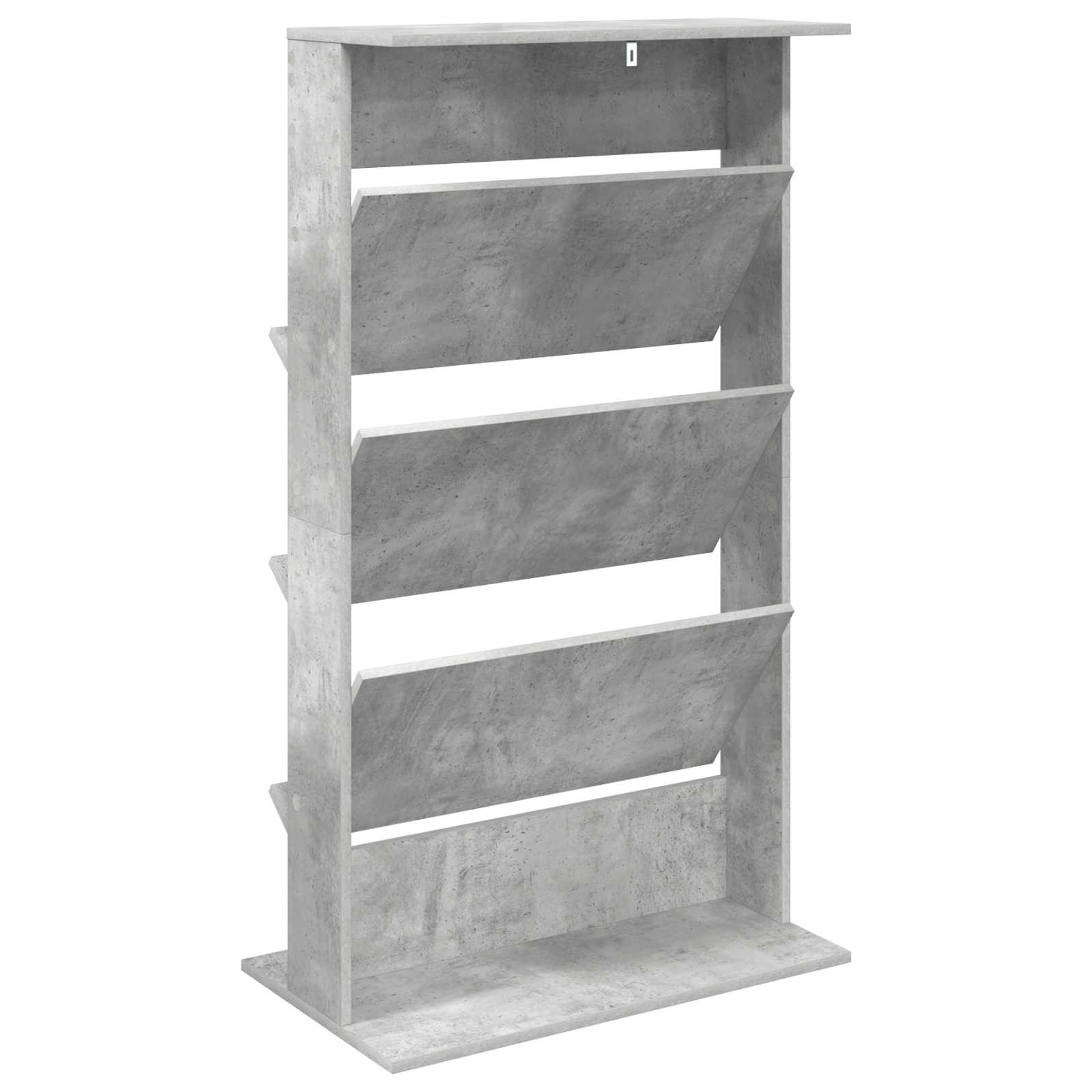 Žurnālu plaukts Betona pelēks 70 x 41 x 126 cm Apstrādāta koksne