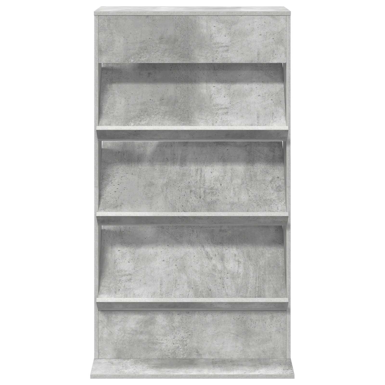 Žurnālu plaukts Betona pelēks 70 x 41 x 126 cm Apstrādāta koksne