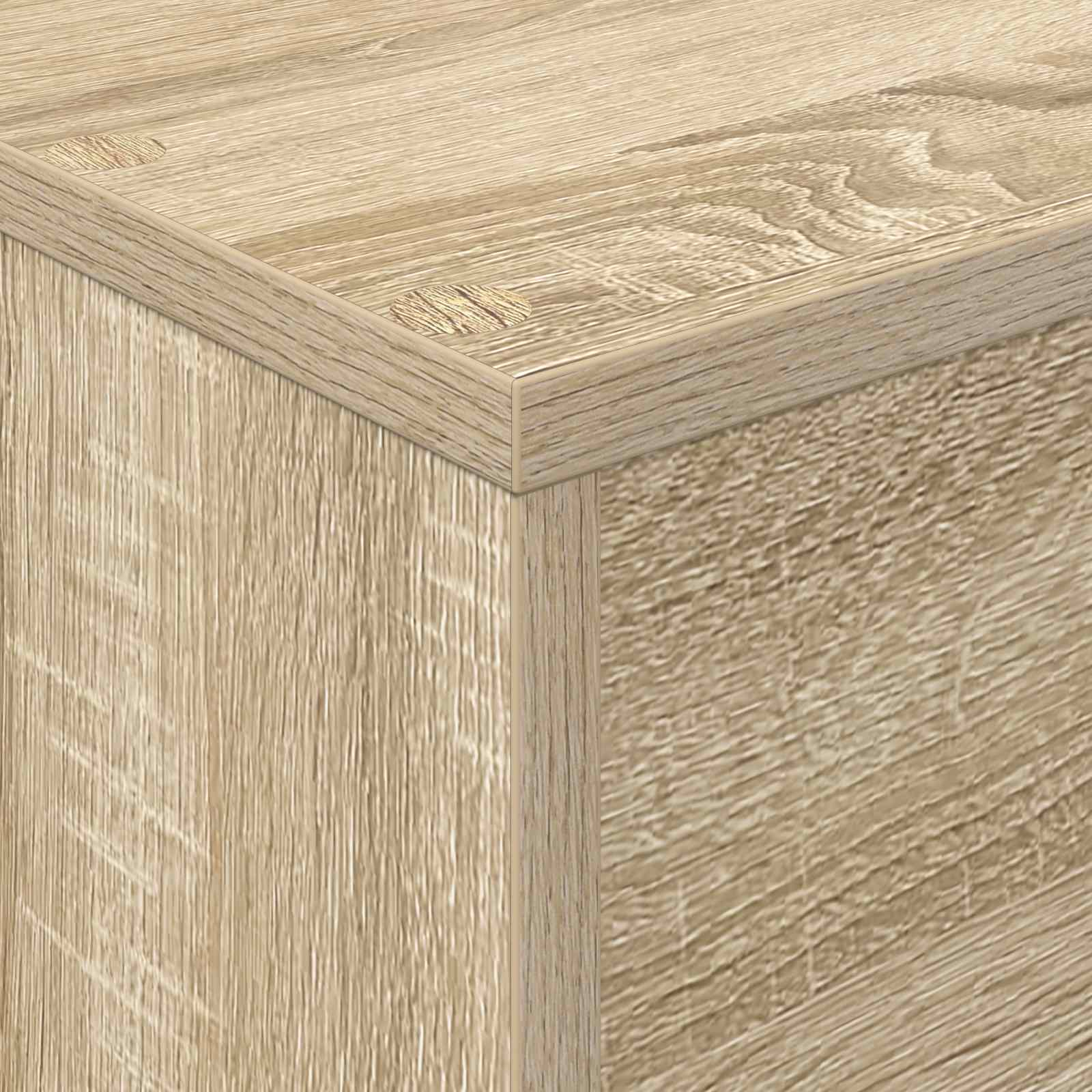 Magazine rack with shelf and storage Engineered wood