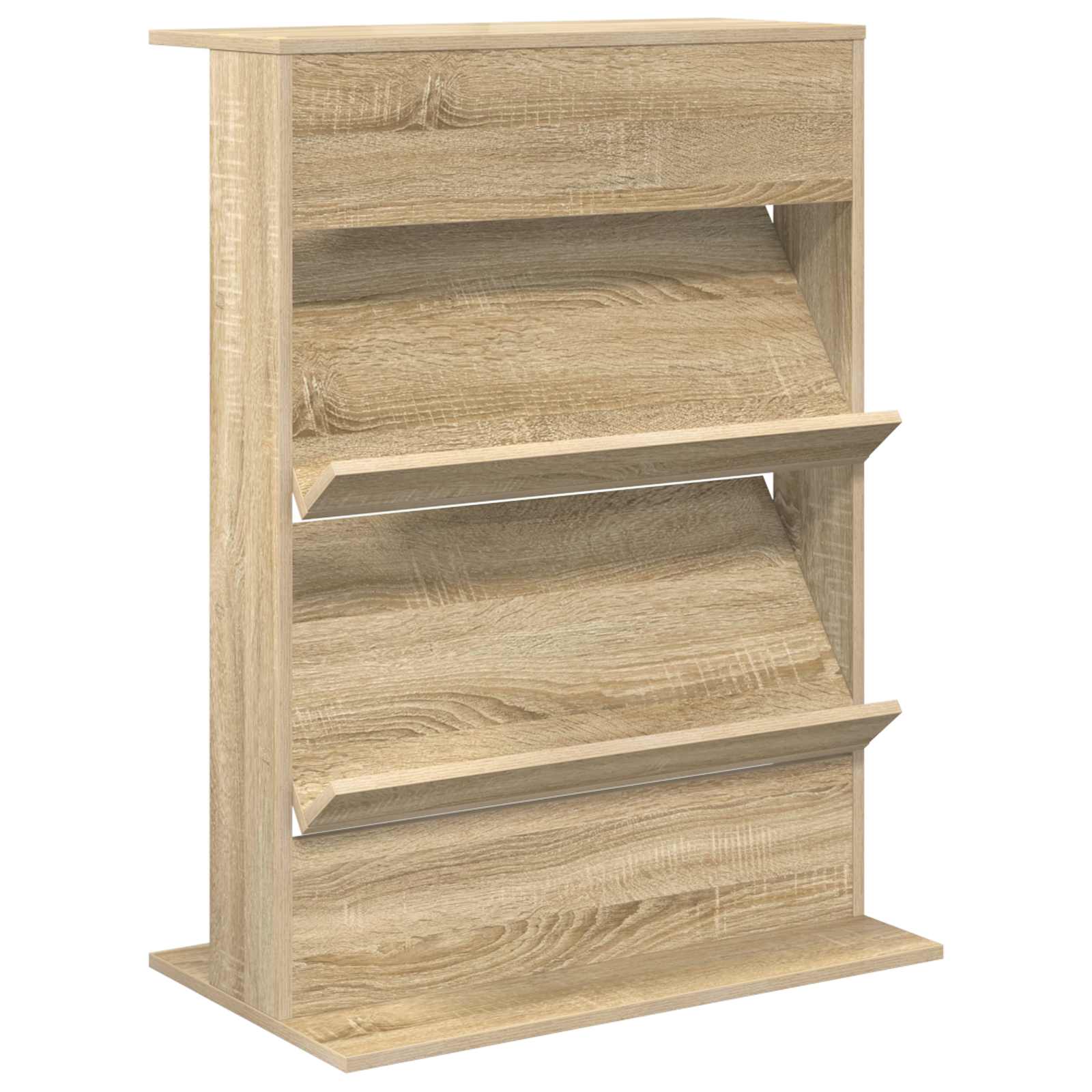 Magazine rack with shelf and storage Engineered wood