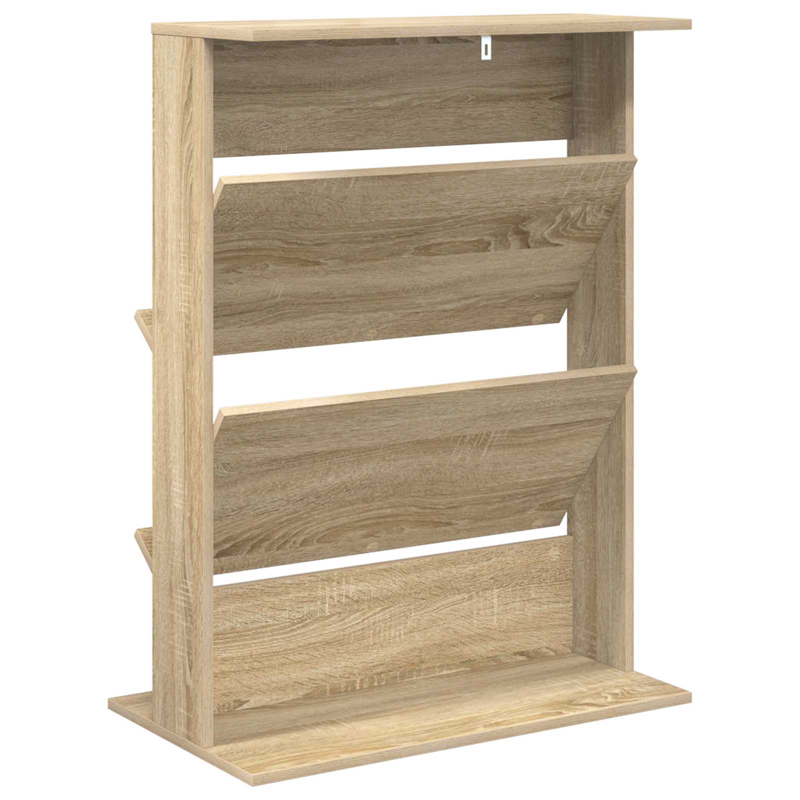 Magazine rack with shelf and storage Engineered wood