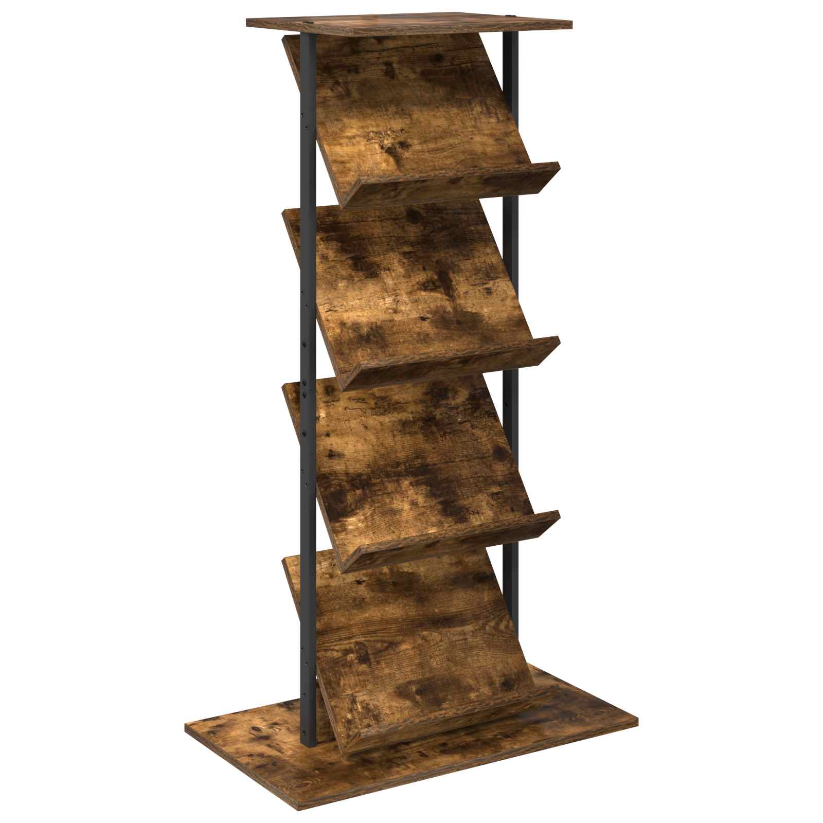 Magazine rack with shelf Smoked oak 68 x 40 x 123.5 cm