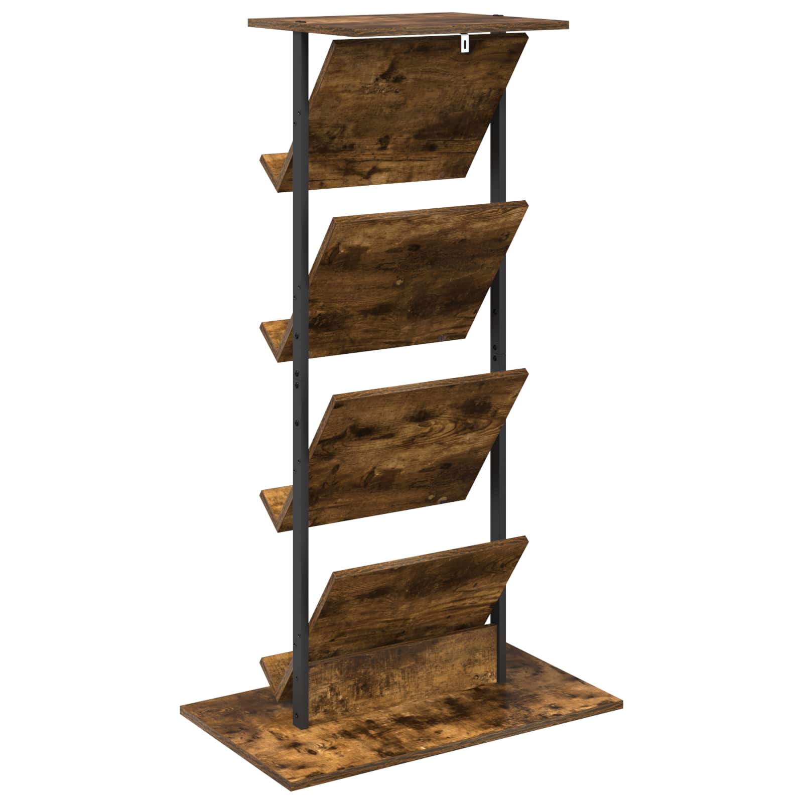 Magazine rack with shelf Smoked oak 68 x 40 x 123.5 cm