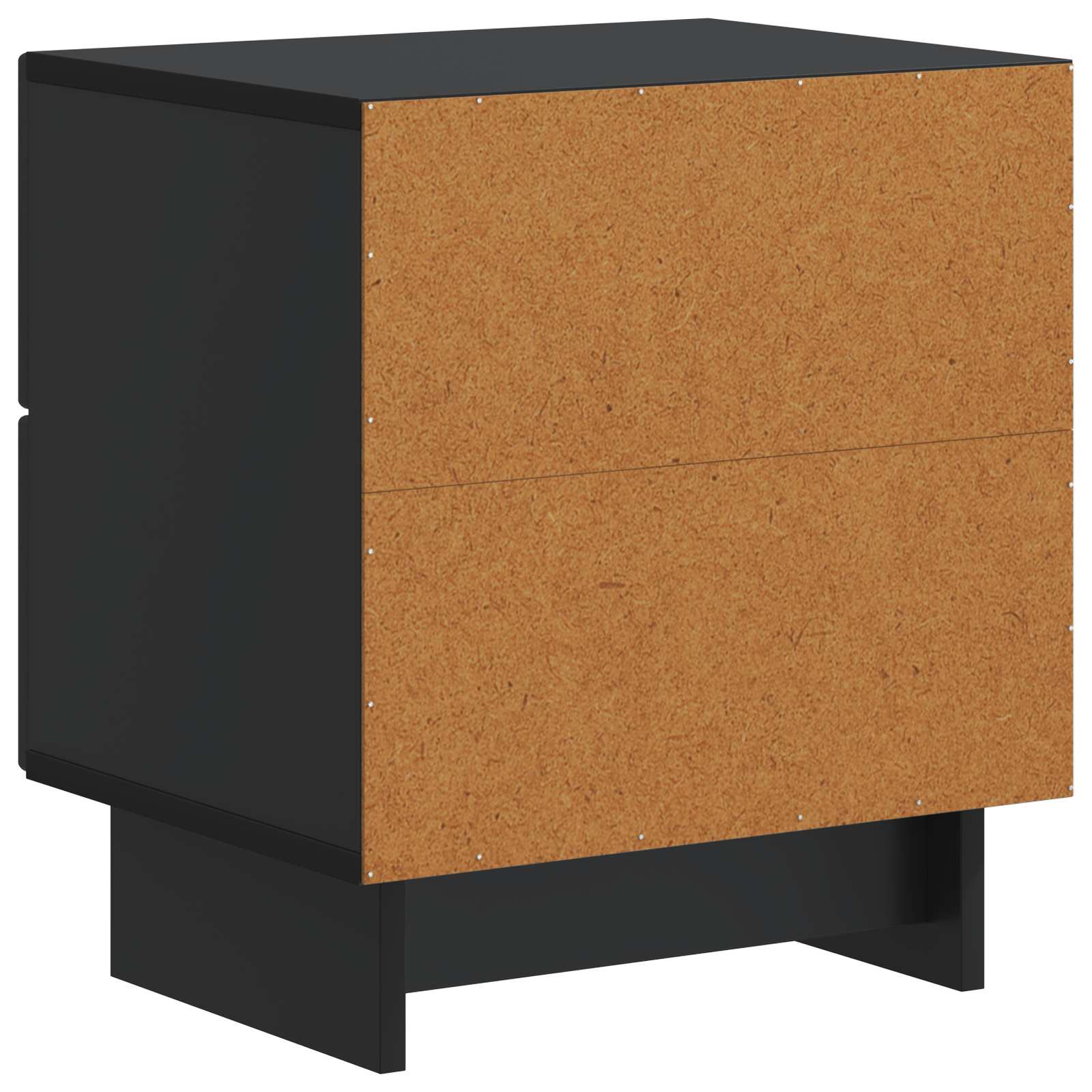 Šalia lovos spintelė su stalčių 2 pcs Juoda 43 x 34,5 x 47,5 cm