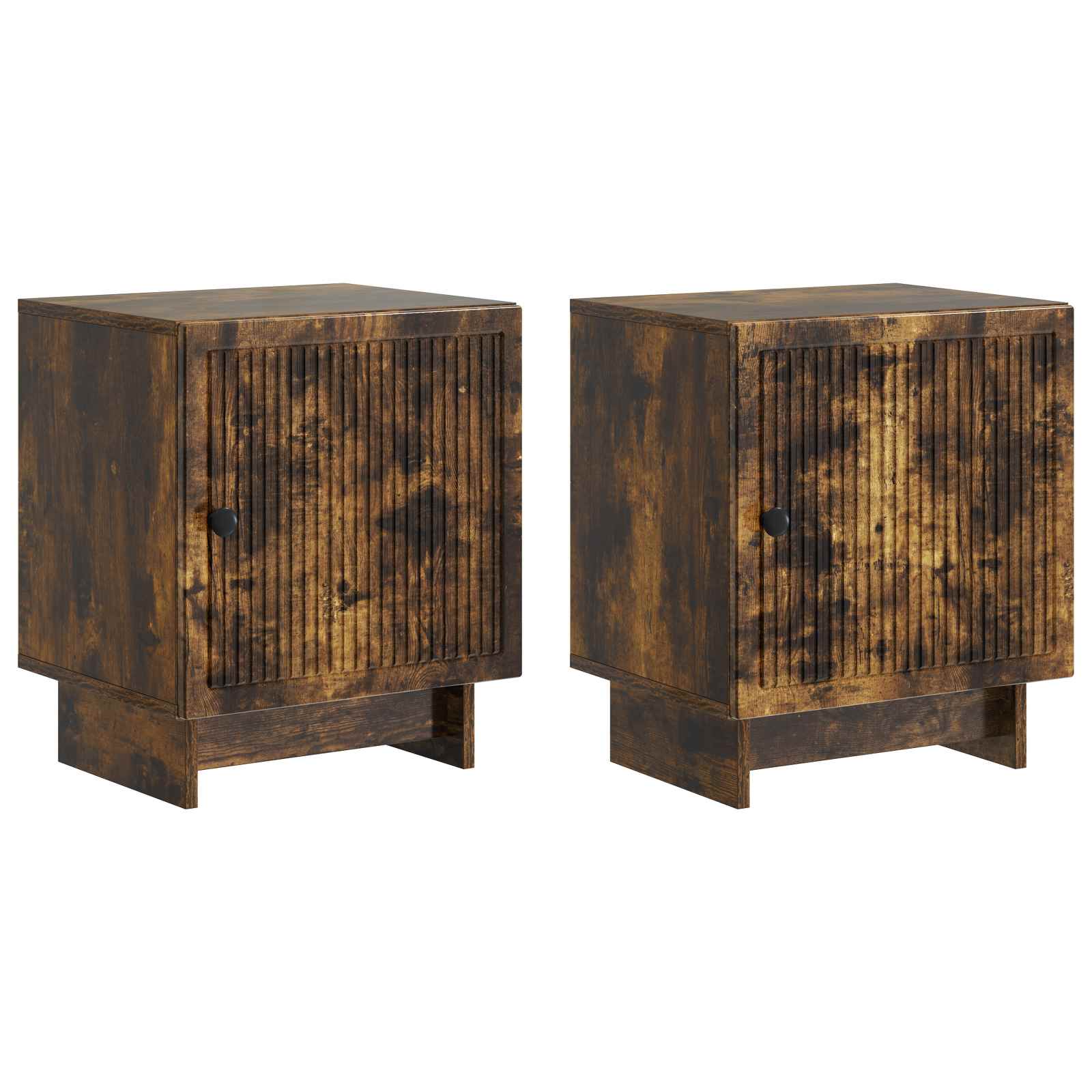 Šalia lovos spintelė 2 pcs Dūminio ąžuolo 43 x 34,5 x 50 cm