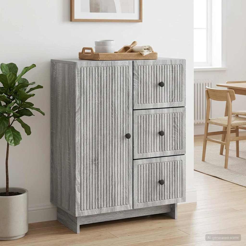 Kumode Pelēka sonoma ozols 66 x 34,5 x 90 cm Inženierijas koksne